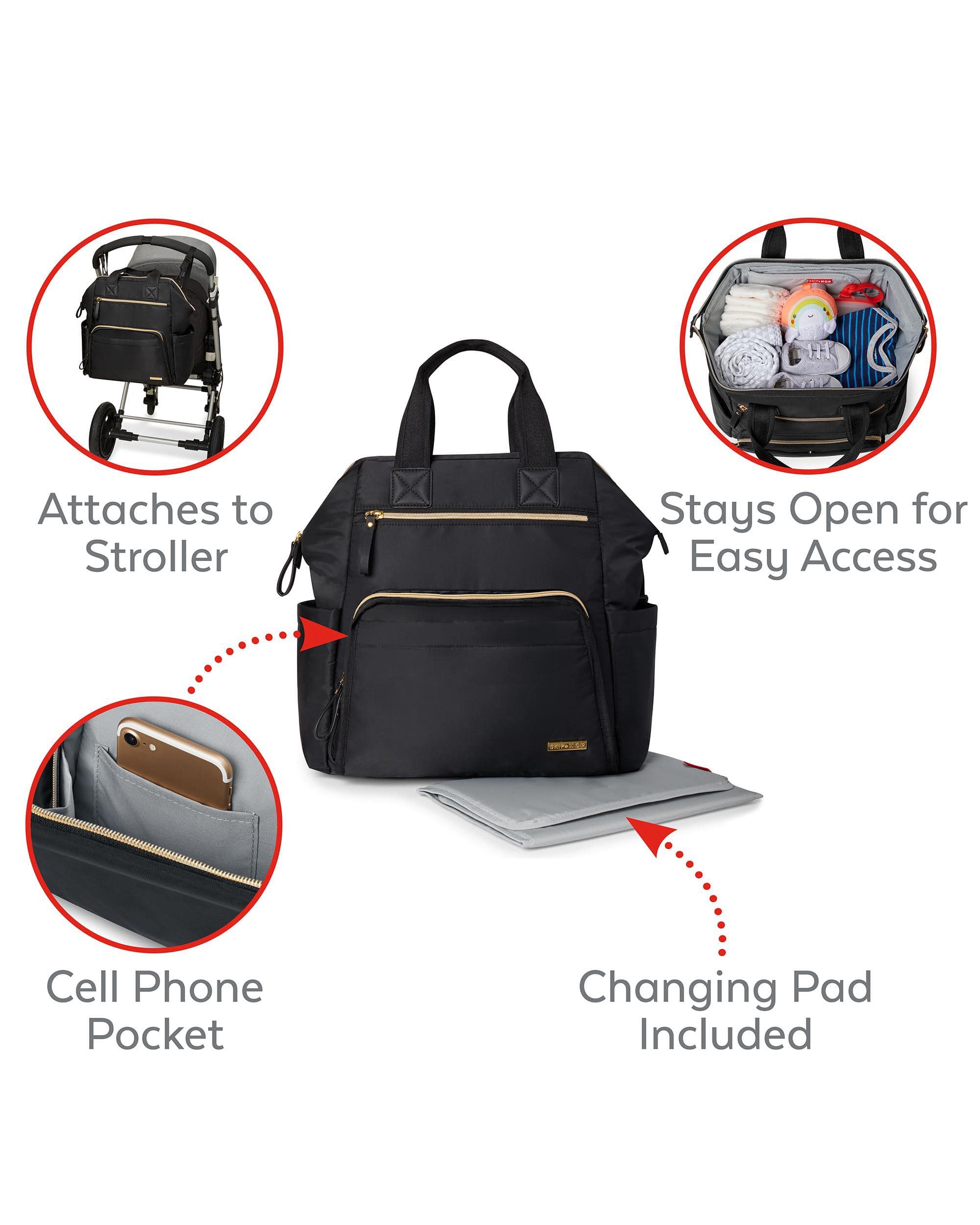 Skip Hop Mainframe Wide Open Changing Backpack - Stylish & Functional Diaper Bag for Parents - Perfect for Travel, Daycare & On-the-Go Baby Essentials