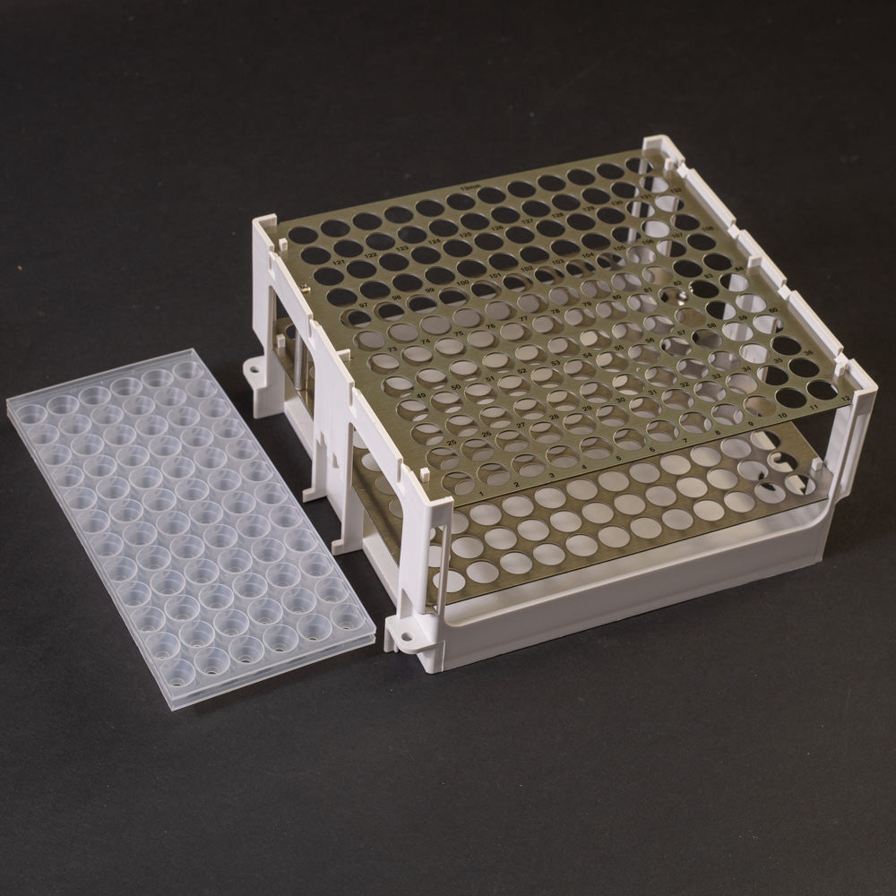 Foxy® R1 & R2 Tube Rack for 13mm Diameter Tubes (144 Pack) - Perfect for Laboratory Organization & Sample Storage