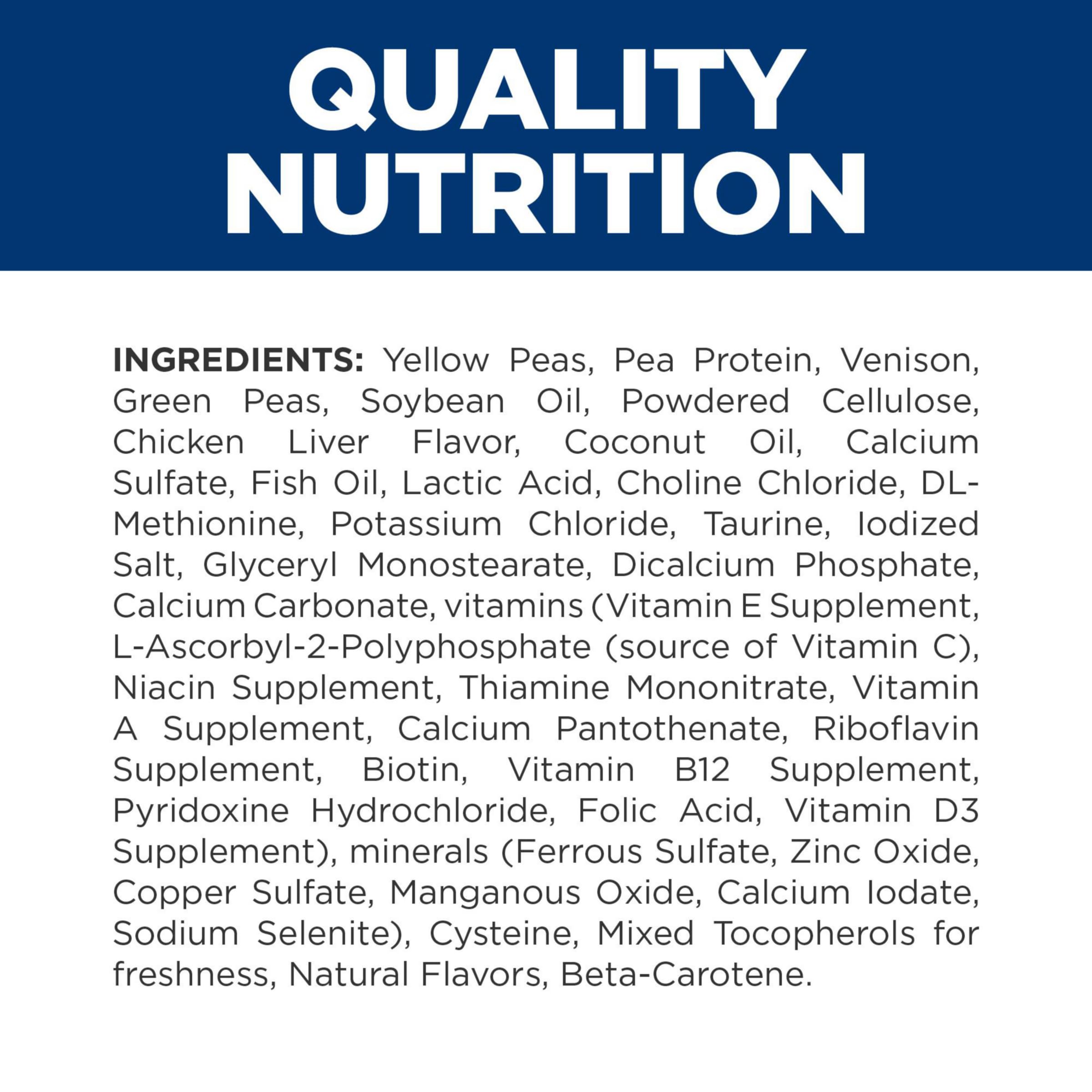 Hill's Prescription Diet d/d Skin & Food Sensitivities Venison & Green Pea Dry Cat Food - Veterinary Diet for Allergies & Digestive Health - 3.5 lb Bag - Ideal for Cats with Sensitive Skin & Food Intolerances at Home