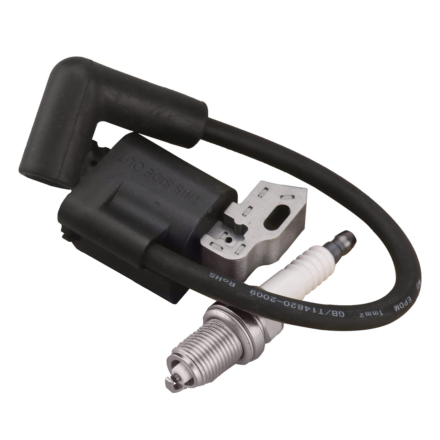 High-Performance Ignition Coil Module with Spark Plug for 08P502 09P602 09P702 Armature Magneto - Compatible with Lawn Mower Engines 593872 799582 - Perfect for Small Engine Repair & Maintenance