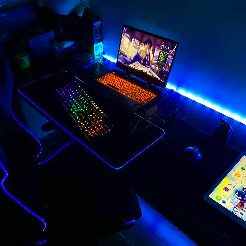 16.4ft LED Strip Lights 300 LEDs 2835 SMD Flexible Light Strips for Home, Kitchen, Bedroom, Bar - Blue (Power Supply Not Included) | Perfect for Accent Lighting, Under Cabinet, and Party Decorations