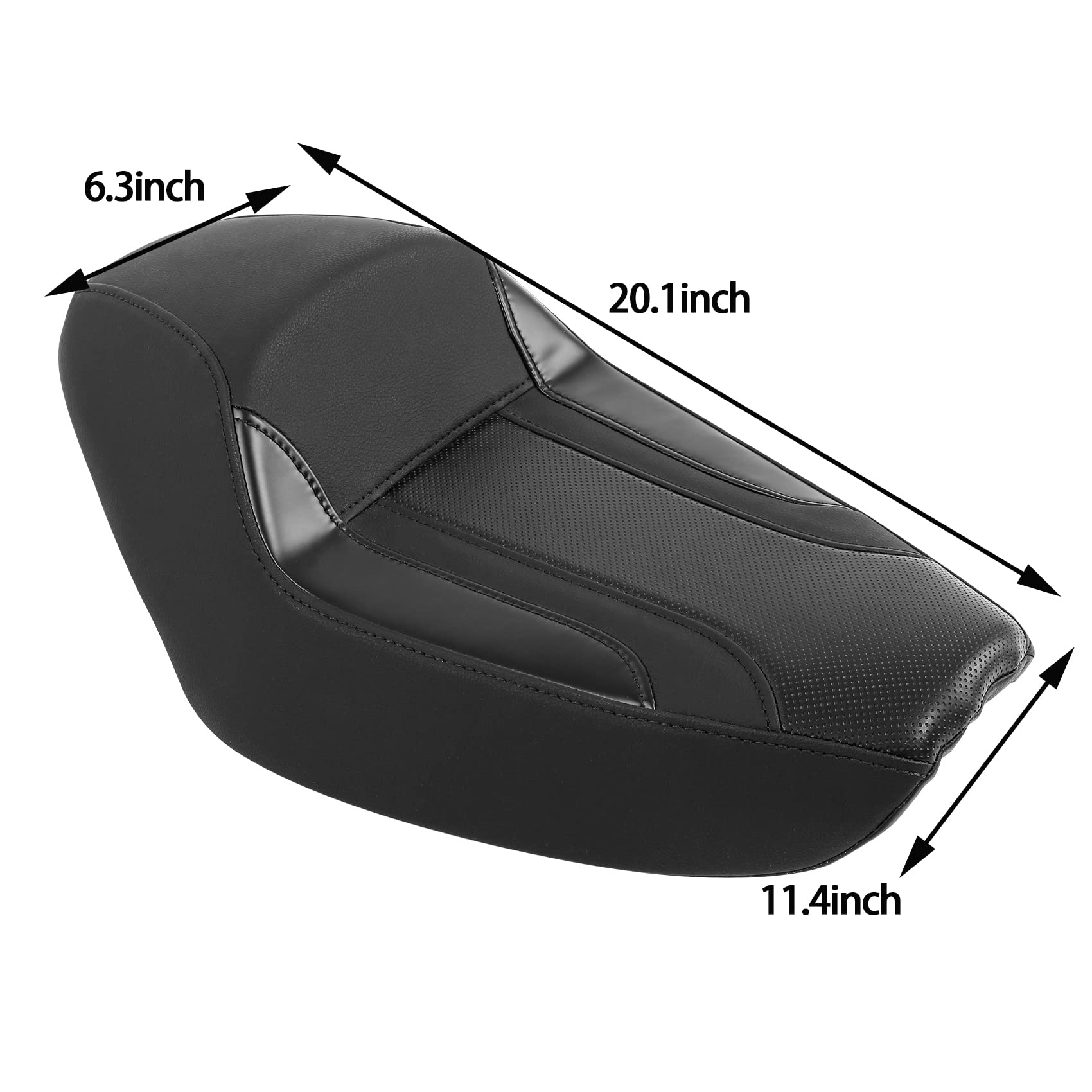SLMOTO Motorcycle Seat Cushion - Comfortable Cafe Solo Rider & Pillion Seat for Harley Sportster XL1200 883 Forty-Eight (2010-2022 Models) - Perfect for Long Rides, Commuting & Cafe Racer Style