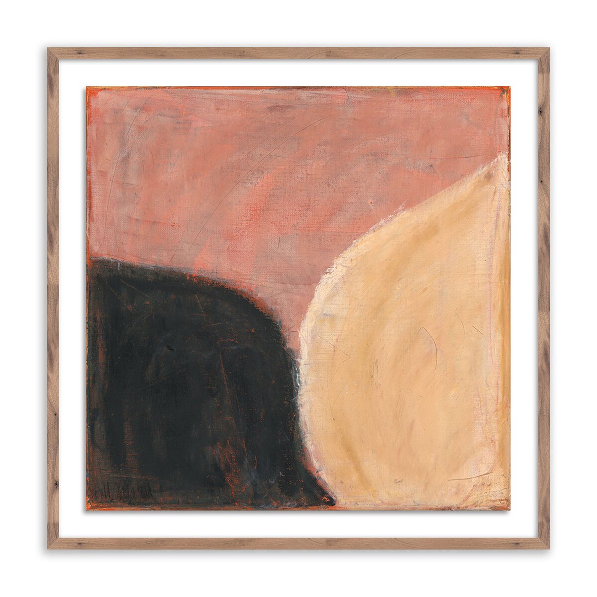Always Open By Jill Elliott - 24X24 Rustic Walnut Framed Paper Wall Art - Perfect for Living Room, Bedroom & Office Decor