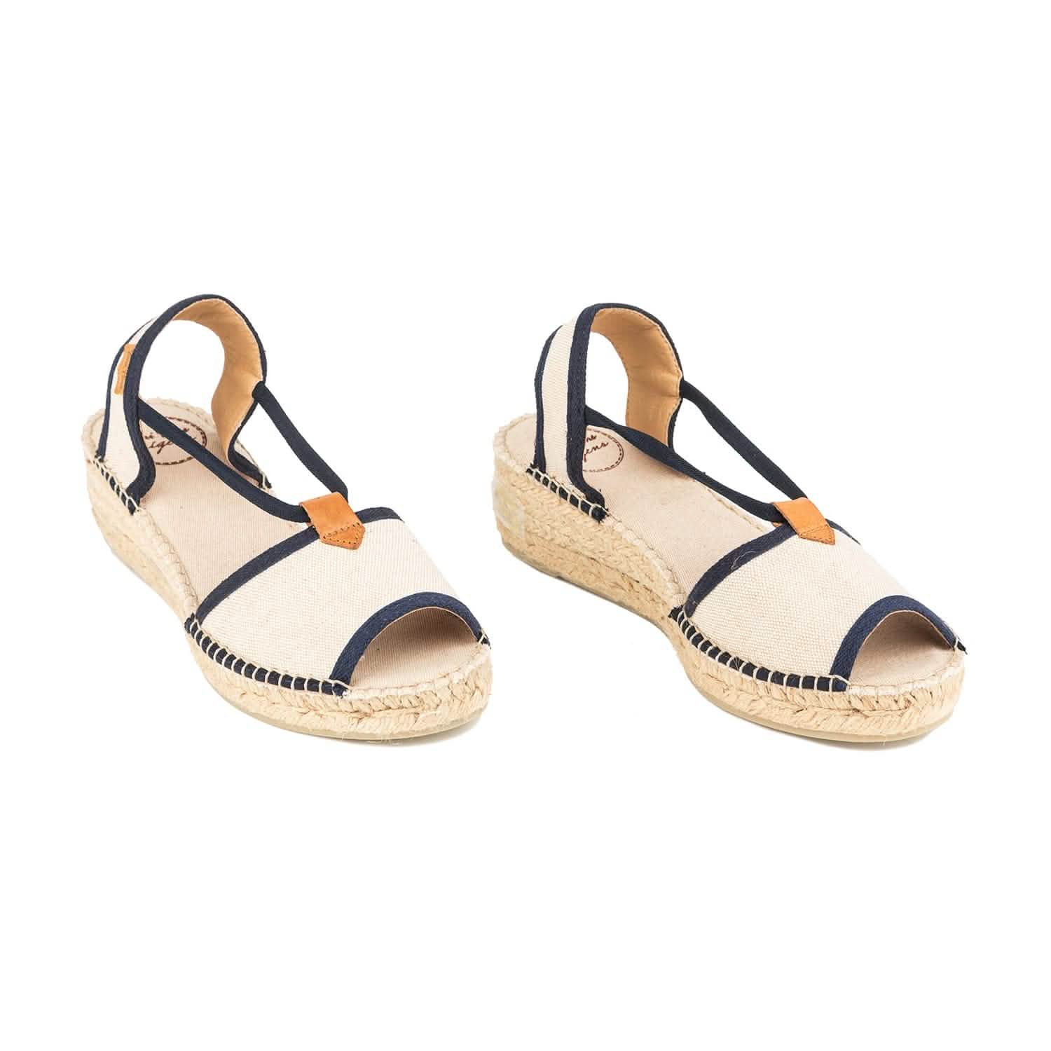Women's Multicolor Canvas Wedge Espadrille Shoes - Briana Style | Comfortable Summer Beach Walking & Casual Outfit Fashion
