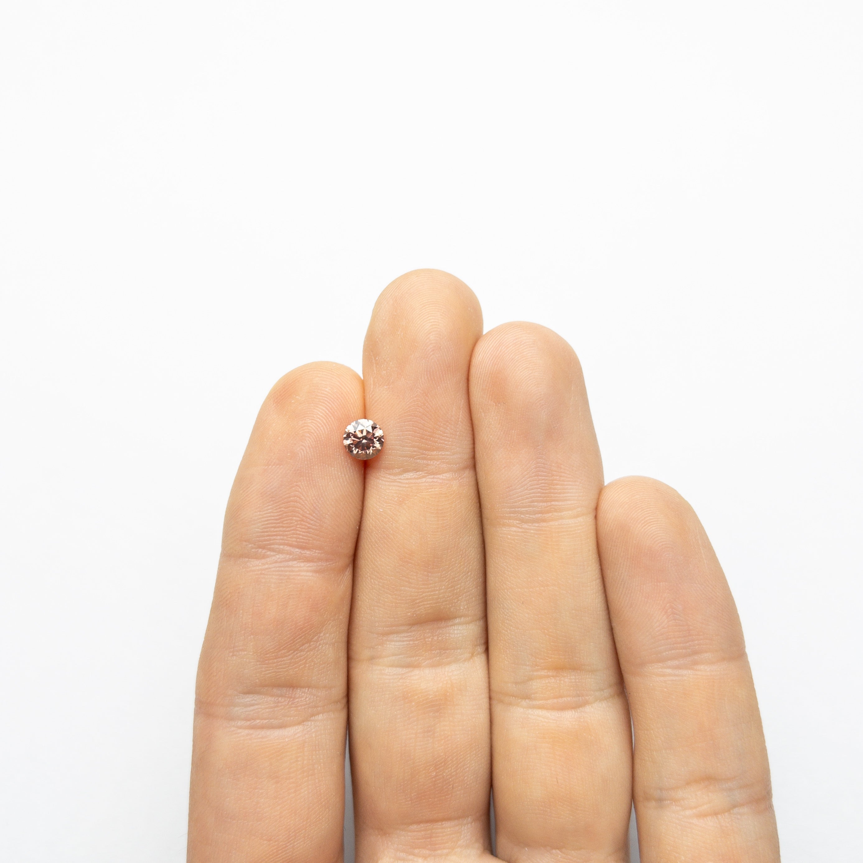 0.70ct GIA Certified Fancy Deep Orangy Pink Diamond - Round Brilliant Cut 5.51x5.48x3.62mm SI1 Clarity for Engagement Rings & Fine Jewelry