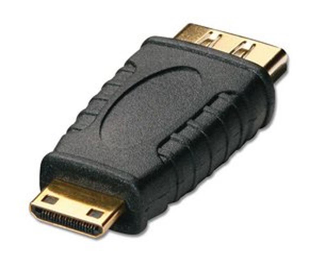 Premium Lindy HDMI Female to Mini HDMI (Type C) Male Adapter 41235 - 4K Video Gold-Plated Connector for Cameras, Laptops & Home Theater Systems