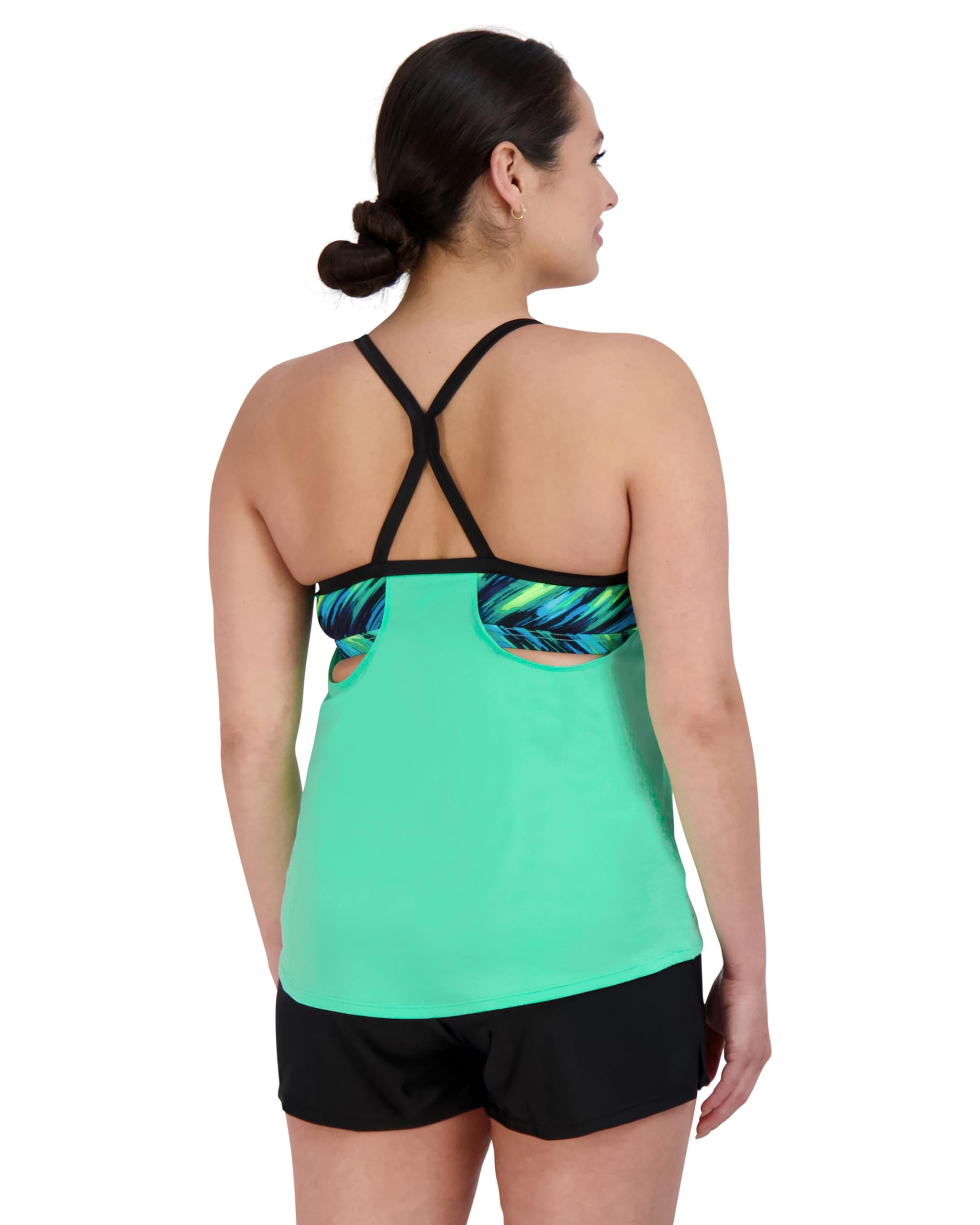 ZeroXposur Women's Tankini Swimsuits with Shorts - UPF 50+ Sun Protection, Quick-Dry & Comfortable Bathing Suit for Beach, Pool & Water Sports