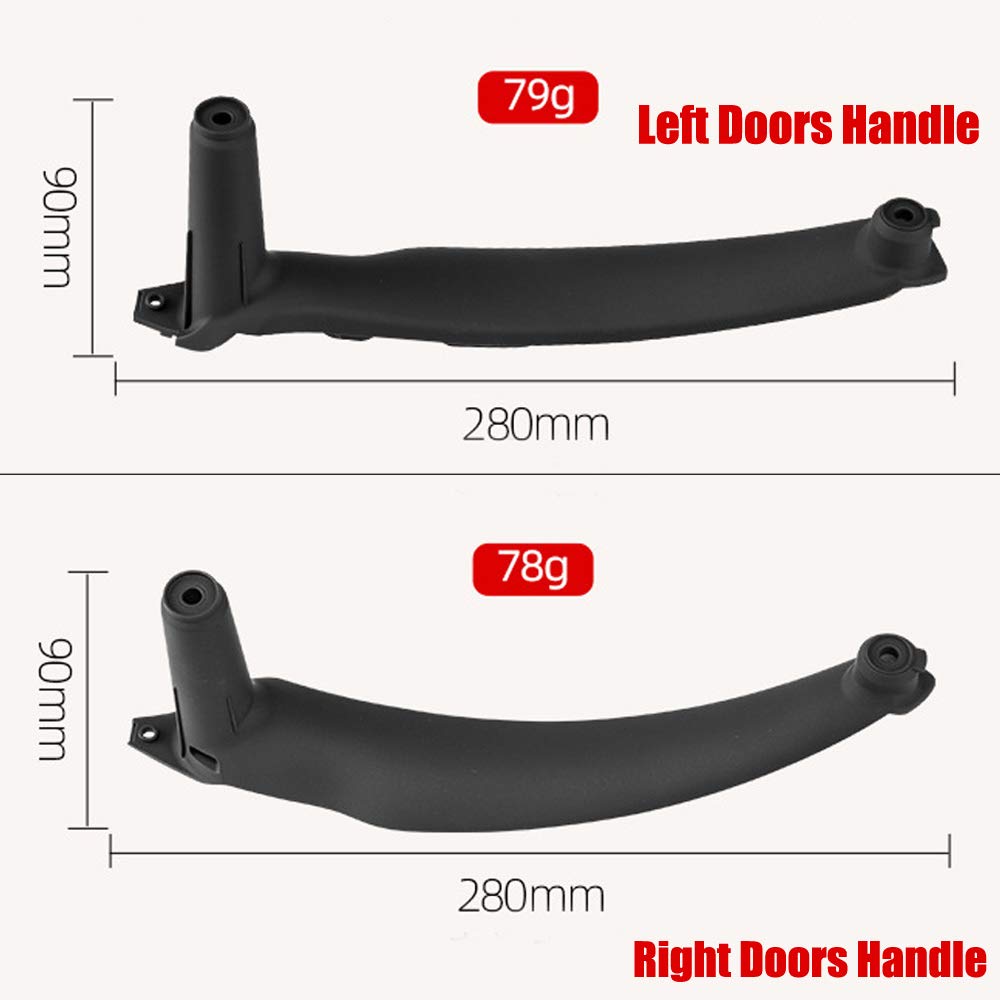 BMW X5 X6 E70 E71 E72 Door Handle Bracket - Right Front/Rear Passenger Side (Black) for Easy Replacement