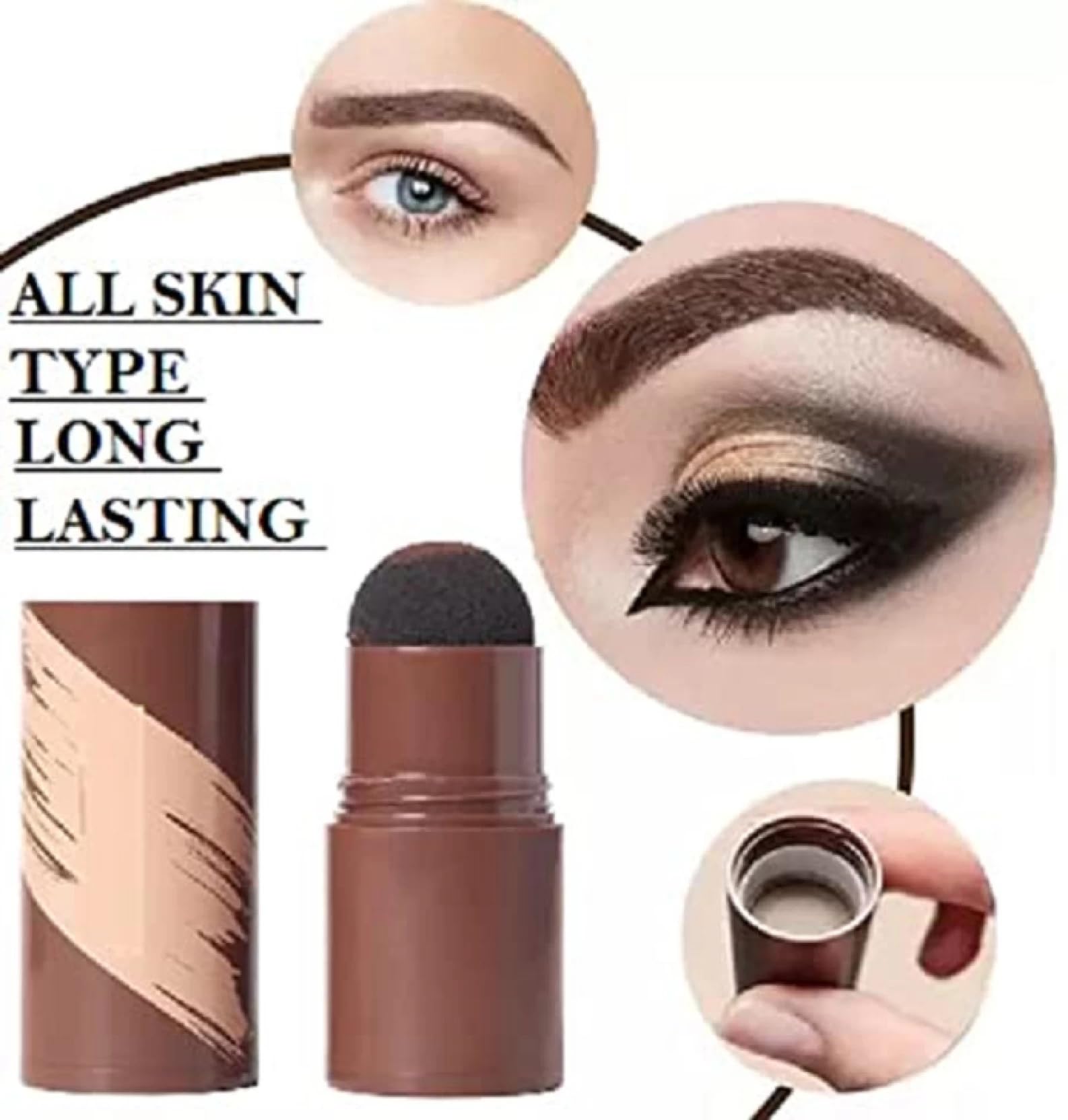 Natural & Professional Hairline Powder Stick - 2PCS Waterproof Hair Shadow Powder for Root Touch Up & Gray Coverage (Brown) | Perfect for Daily Use, Travel & Quick Hairline Fixes