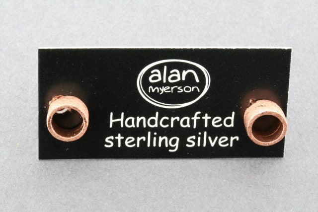 Open Cylinder Stud Earrings - Rose Gold Plated for Women, Perfect for Parties & Daily Wear