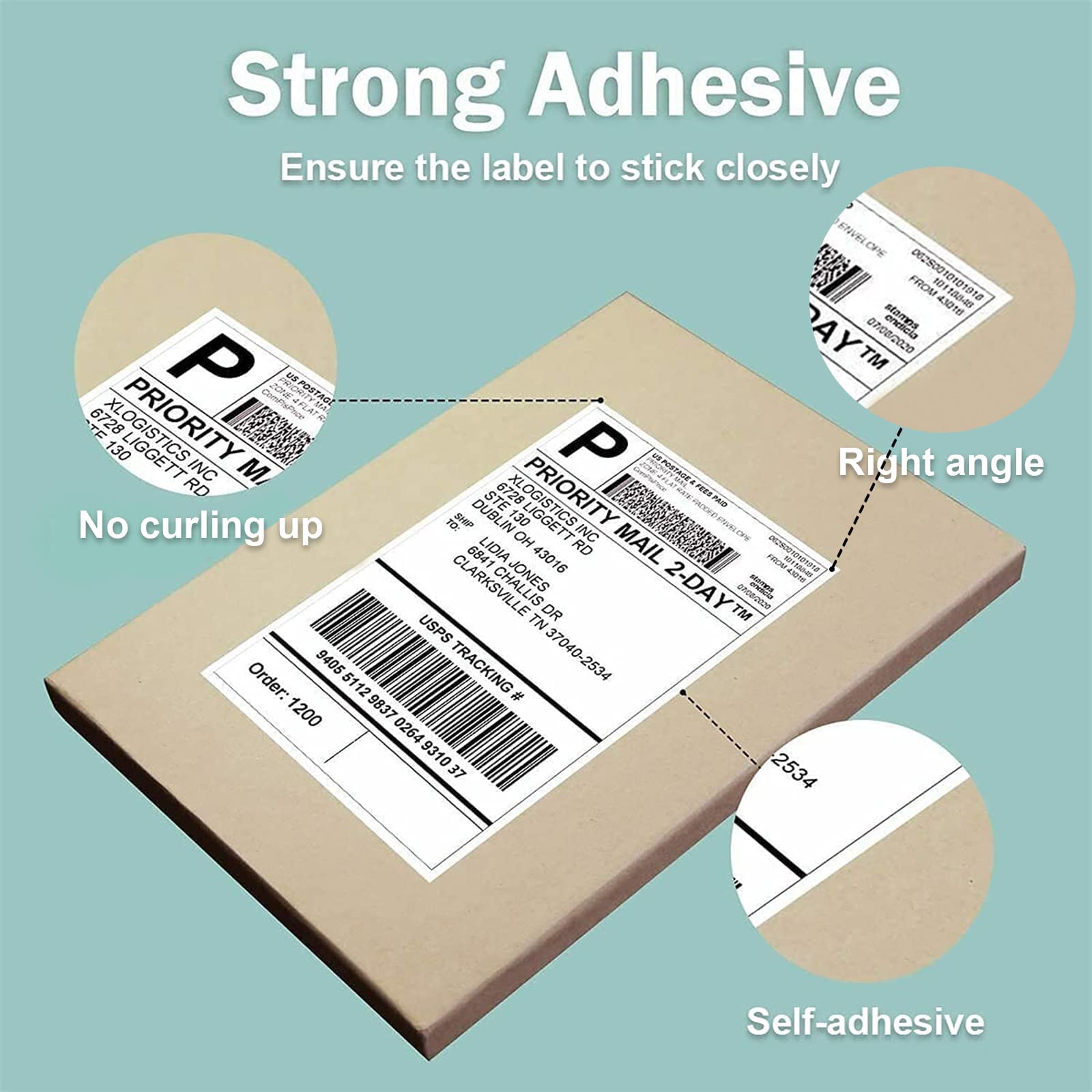 LabelMore Half Sheet Self-Adhesive Shipping Labels for Laser & Inkjet Printers - White (10000 Labels) - Perfect for E-commerce, Business Shipping & Package Labeling