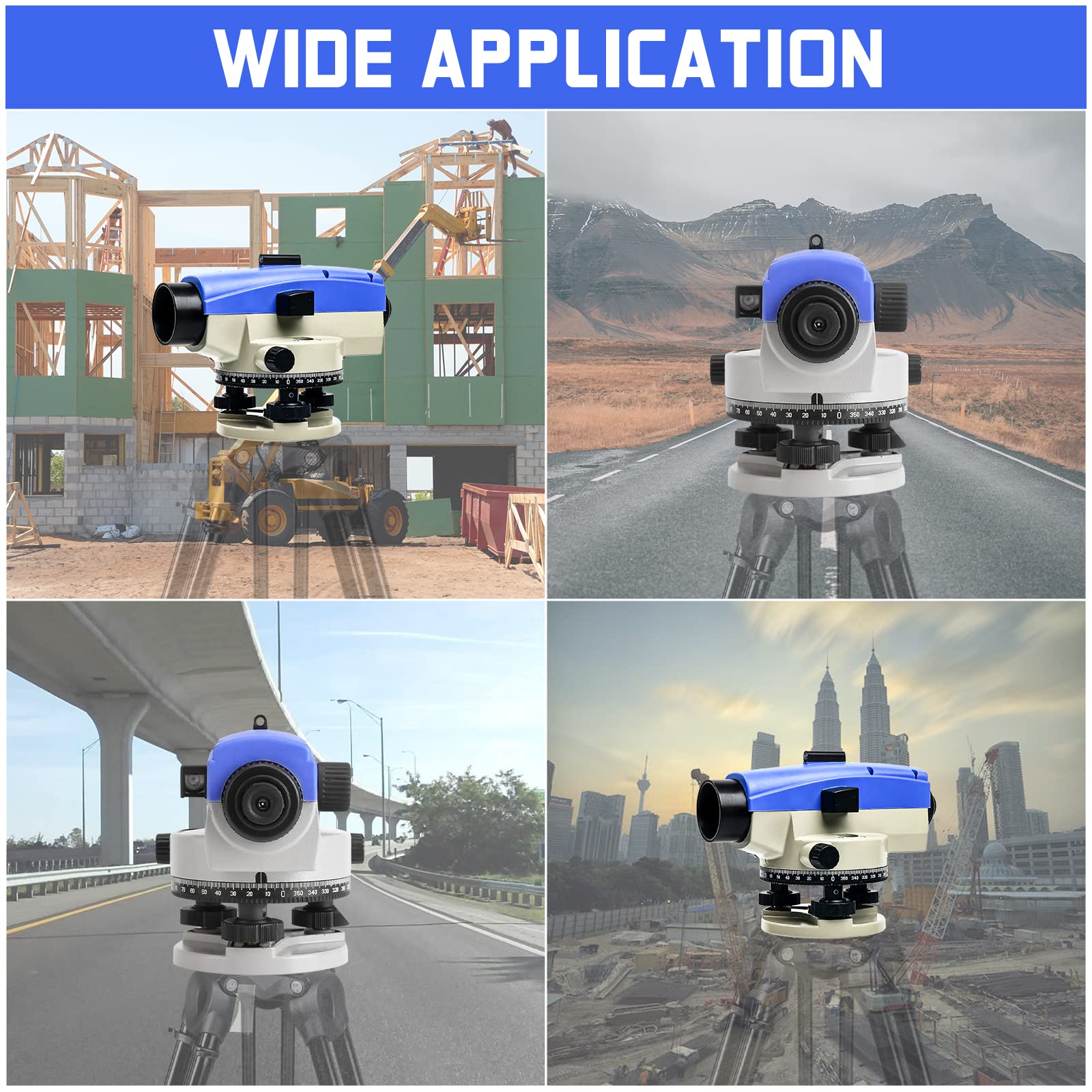 32X High Precision Automatic Optical Transit Survey Level - Auto Level Gauge Measuring Machine for Construction, Land Surveying & Engineering Projects