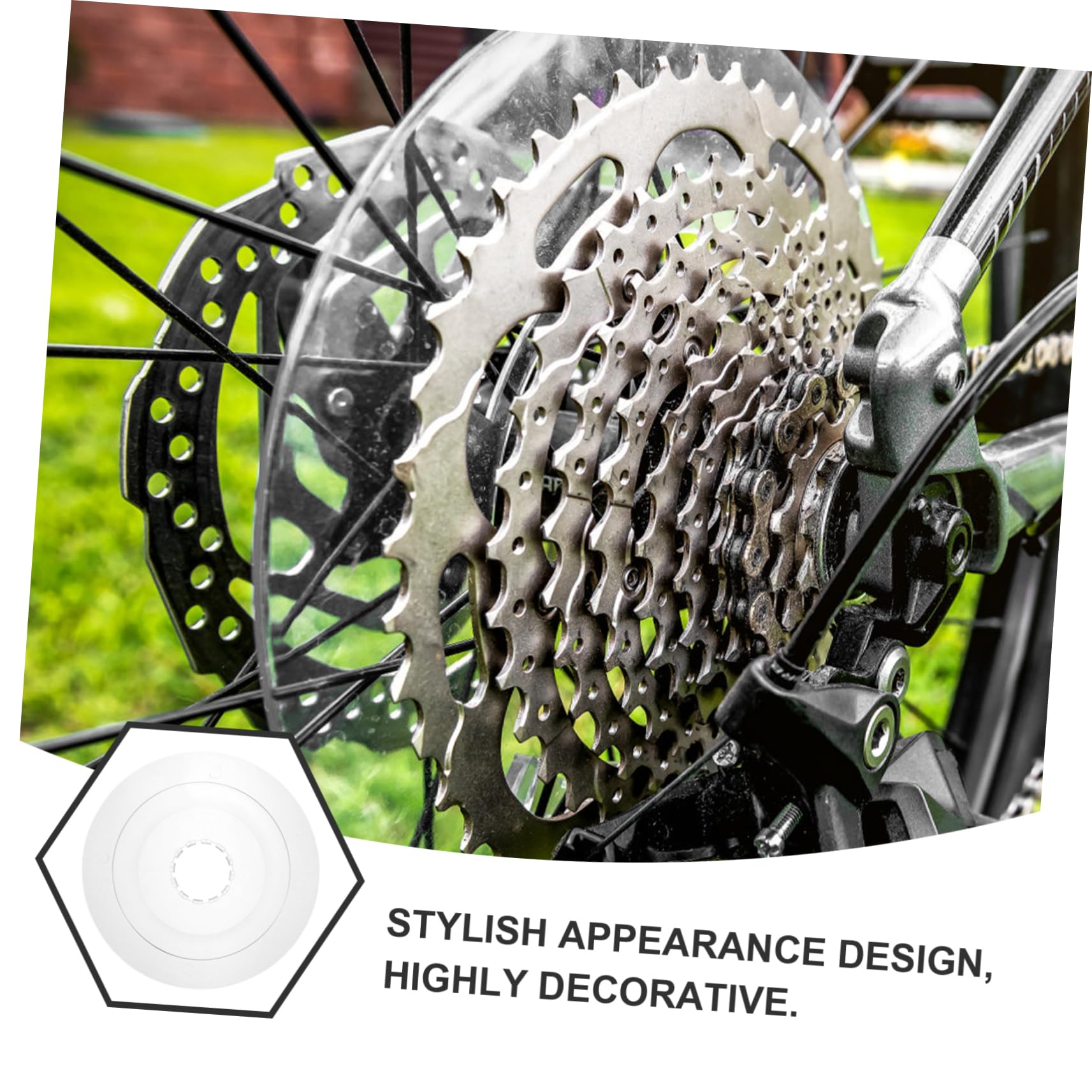 Happyyami Bike Rear Hub Cover - Durable Bicycle Spoke Protector, Road Bike Chain Guard & Flywheel Cover for Enhanced Safety - Perfect for Mountain Bikes, Commuting & Urban Cycling