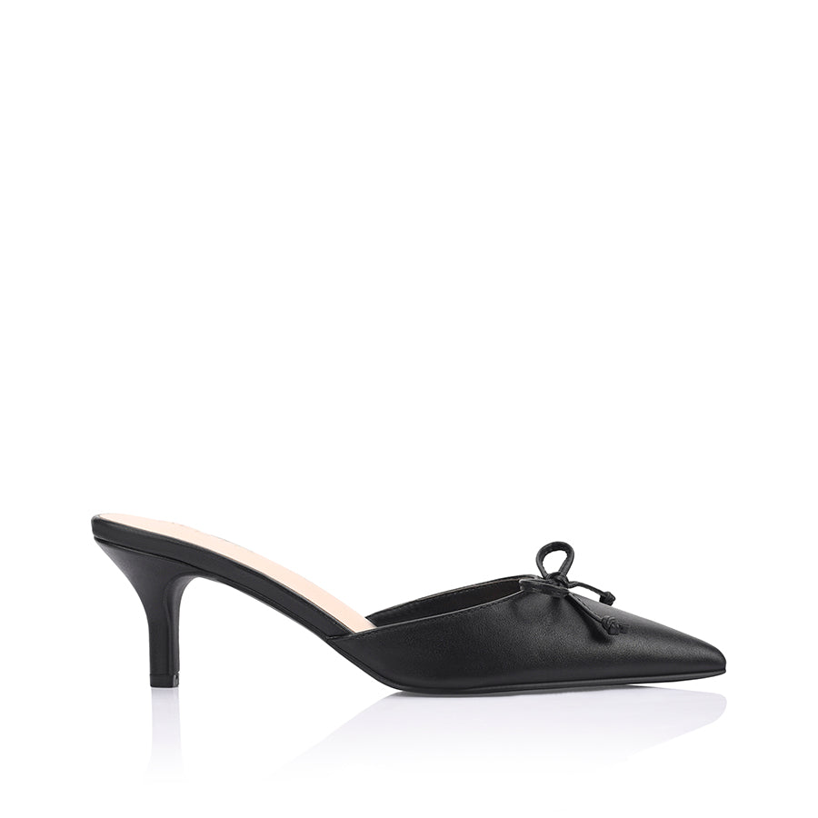 Zeke Pointed Toe Kitten Heels for Women - Elegant Black Low Heel Pumps for Office, Party & Wedding - Comfortable Dress Shoes for Work & Special Occasions