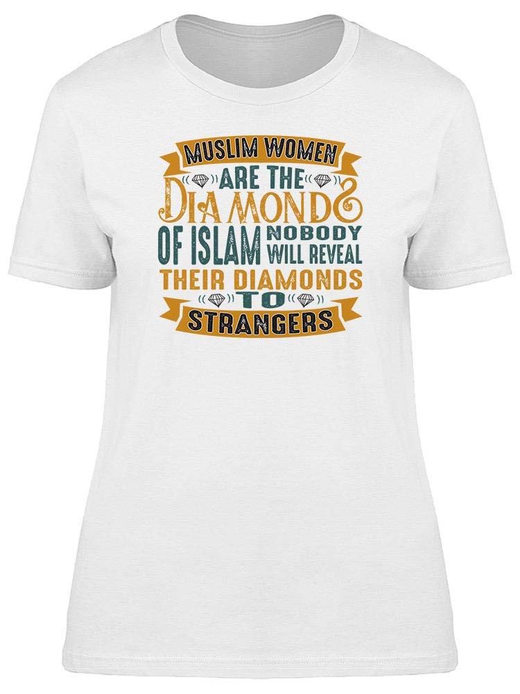 Muslim Women's Diamond Print T-Shirt - Modest Fashion Tee for Everyday Wear & Special Occasions