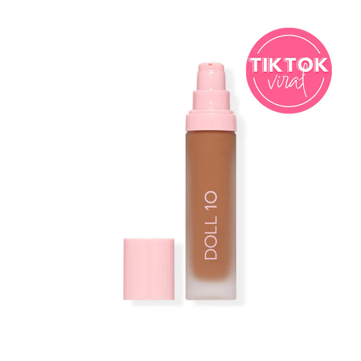 Doll 10 TCE Super Coverage Serum Makeup with Peptides - Full Face Foundation for Flawless Coverage | Perfect for Daily Wear & Special Occasions