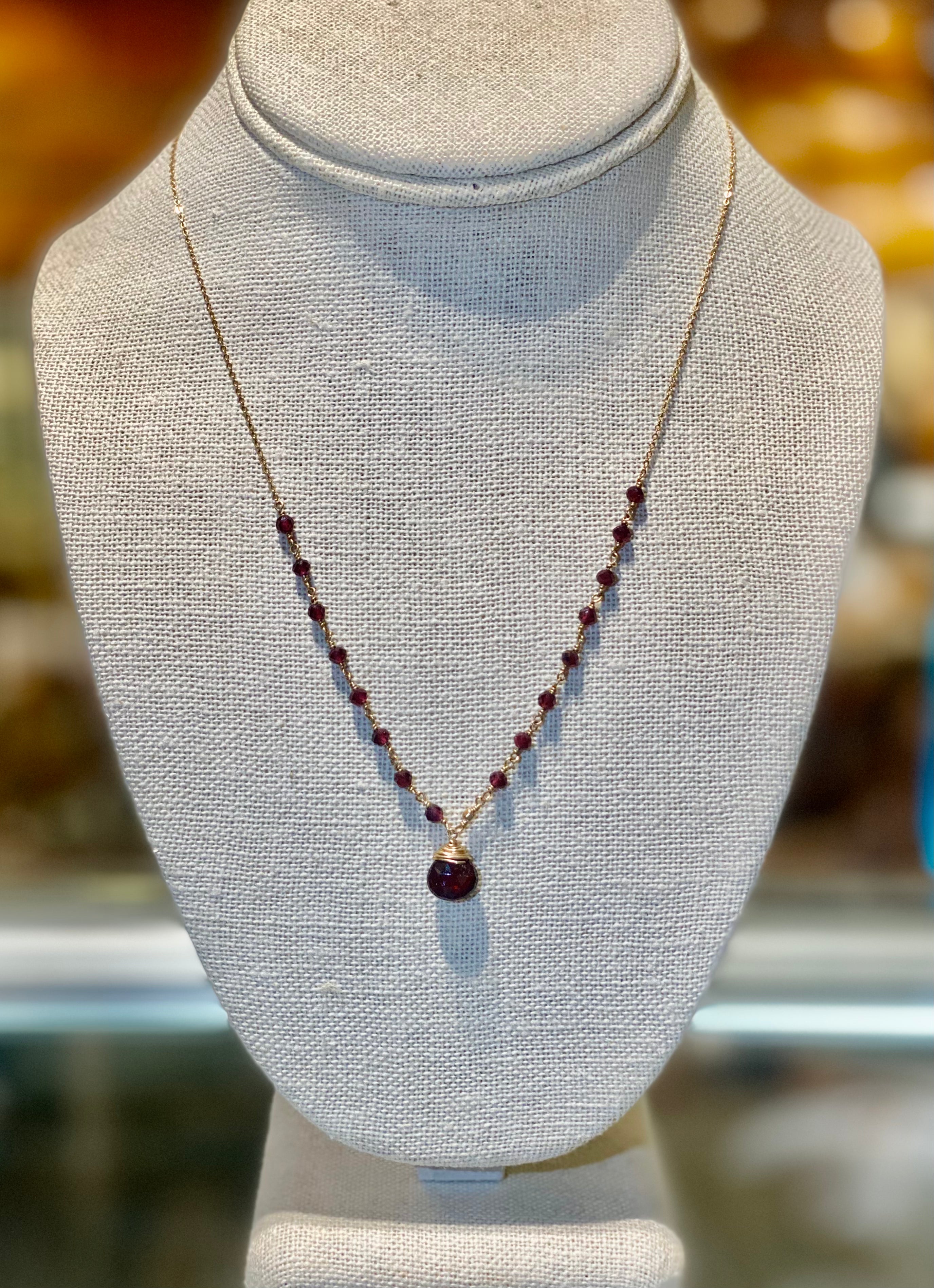 Elegant Stone Drop Necklace for Women - Handmade Dainty Pendant Jewelry - Perfect for Weddings, Parties & Everyday Wear