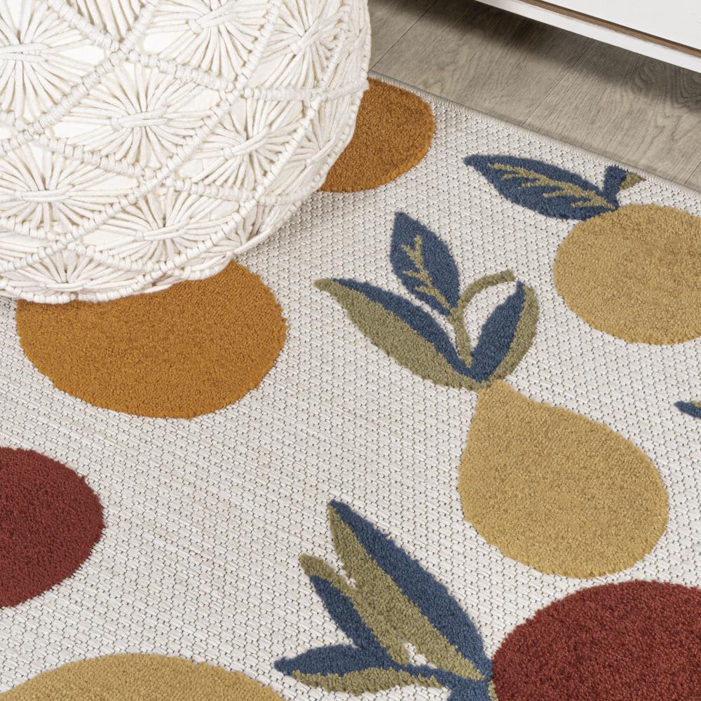 Limone Bold Lemon High Low Indoor/Outdoor Area Rug - Soft Modern Floor Mat for Living Room, Bedroom, Patio & Deck Decor