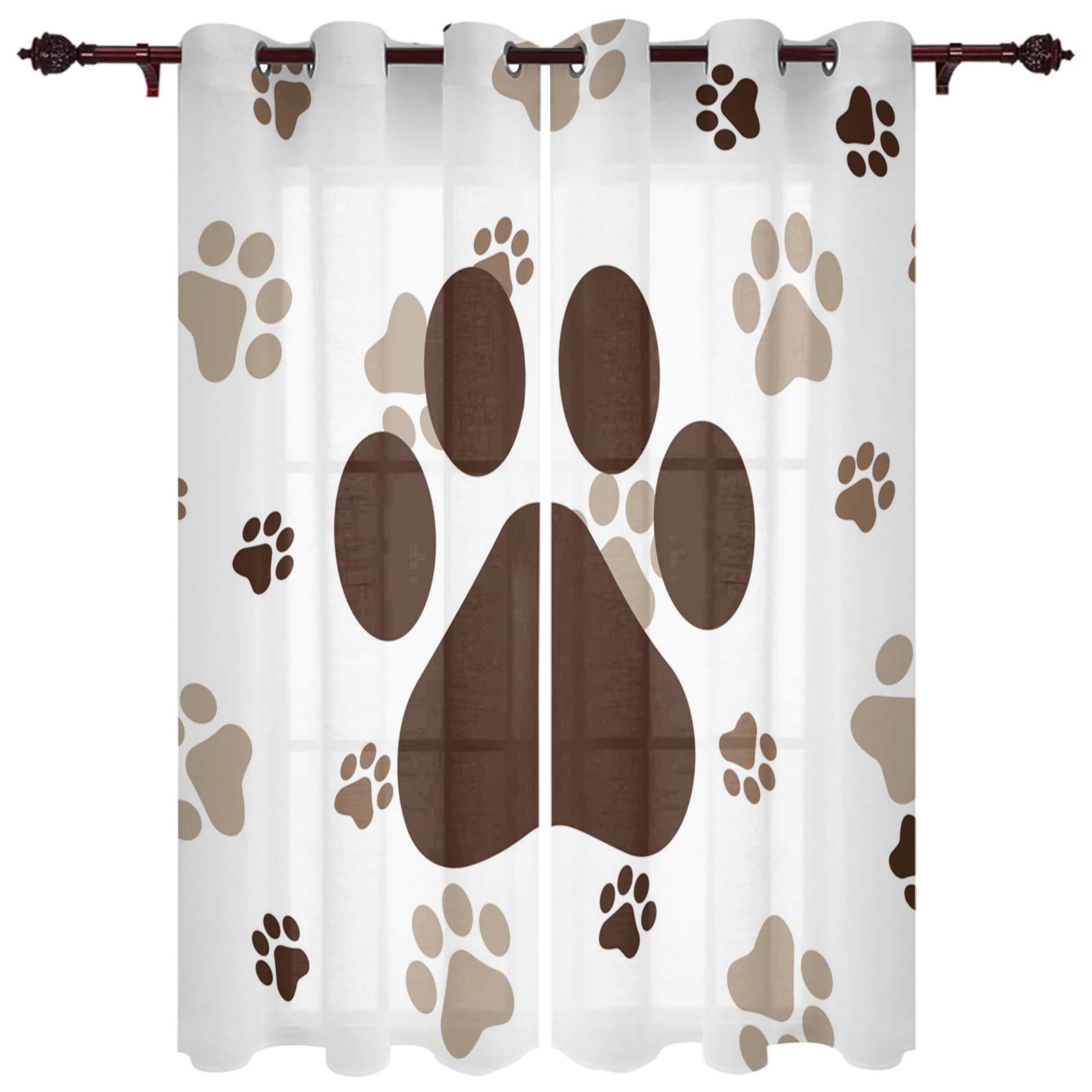 EZON-CH Grommet Window Curtain Panels for Living Room & Bedroom - 54