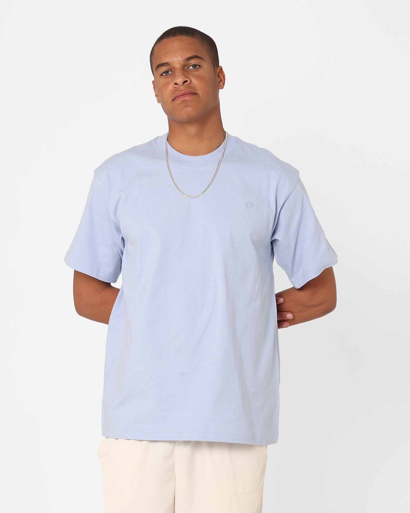 Adidas Adicolor Contempo T-Shirt for Men - Blue Dawn - Casual Comfort Fit Cotton Tee for Everyday Wear & Street Style