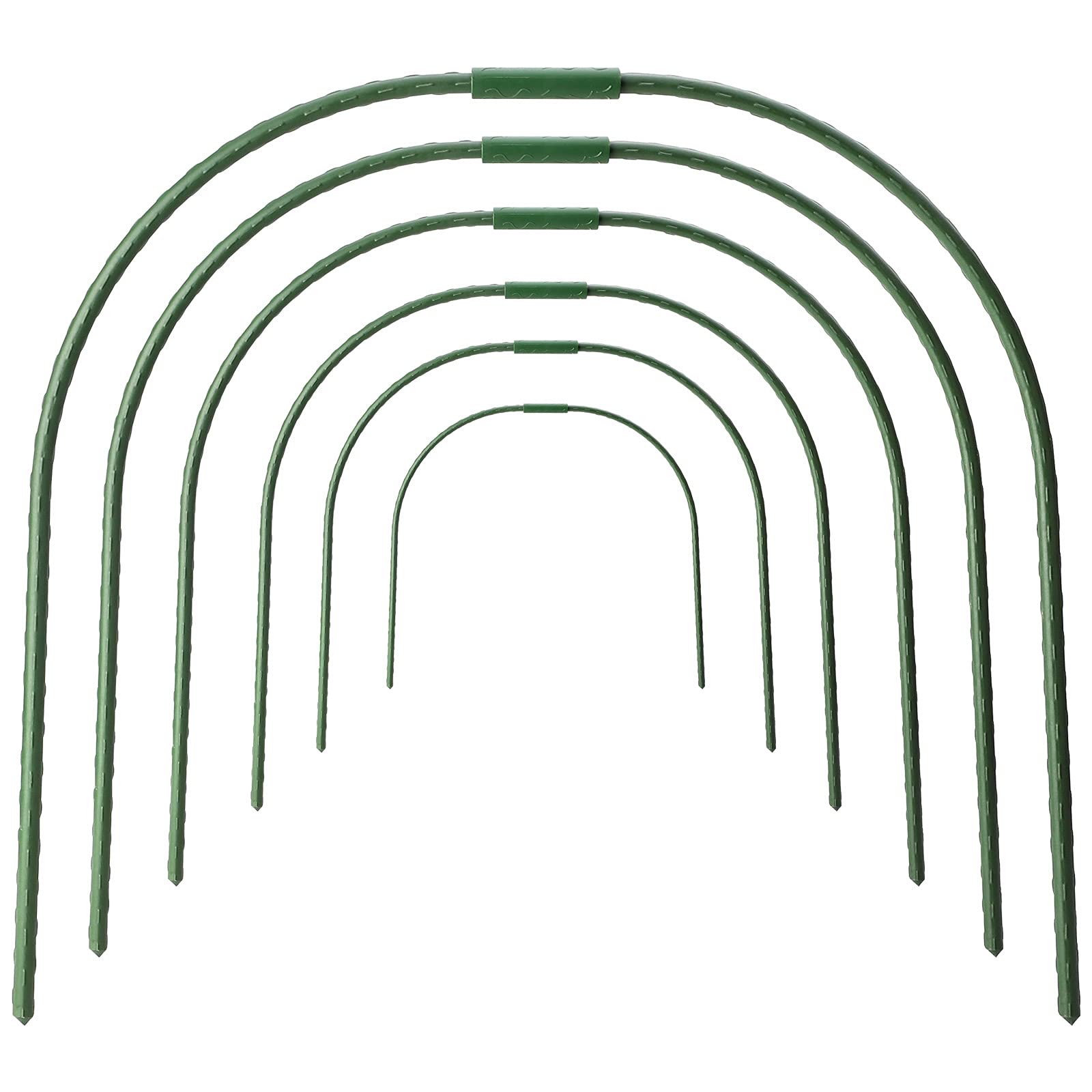 SAHLA 6 Pack Heavy Duty Metal Greenhouse Hoops - Large Plant Support Stakes for Garden, Raised Beds & Plant Tunnels | Rust-Resistant Steel Plant Grow Tunnels for Vegetables, Flowers & Seedlings | Perfect for Season Extension & Frost Protection