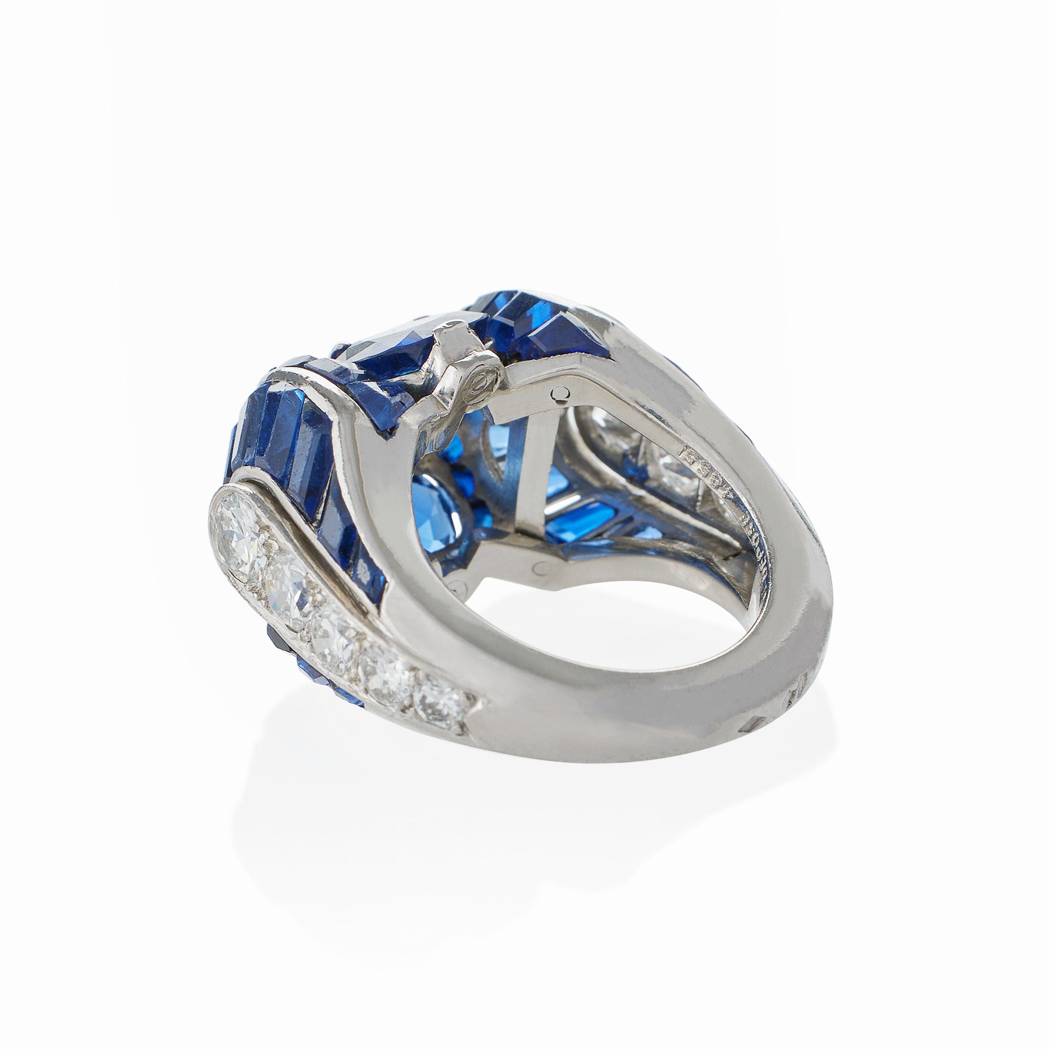 Van Cleef & Arpels Paris No Heat Burmese Sapphire Ring - 18K Gold Luxury Jewelry for Women, Elegant Engagement & Wedding Gift, Perfect for Special Occasions & Evening Events