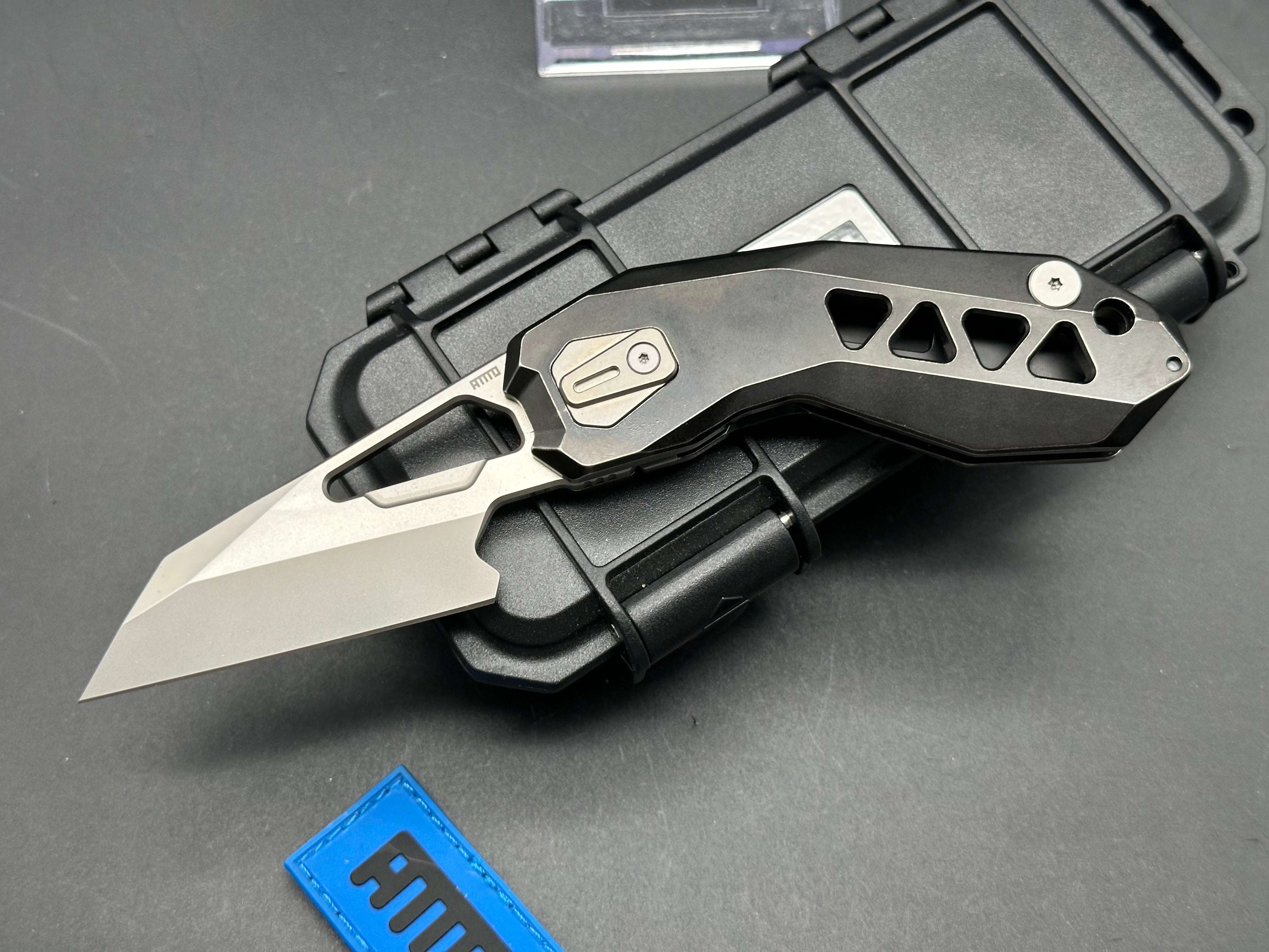 ATTTO MUTT Knife - Premium Titanium Handle with M390 Blade | Outdoor Survival, Camping & EDC Gear