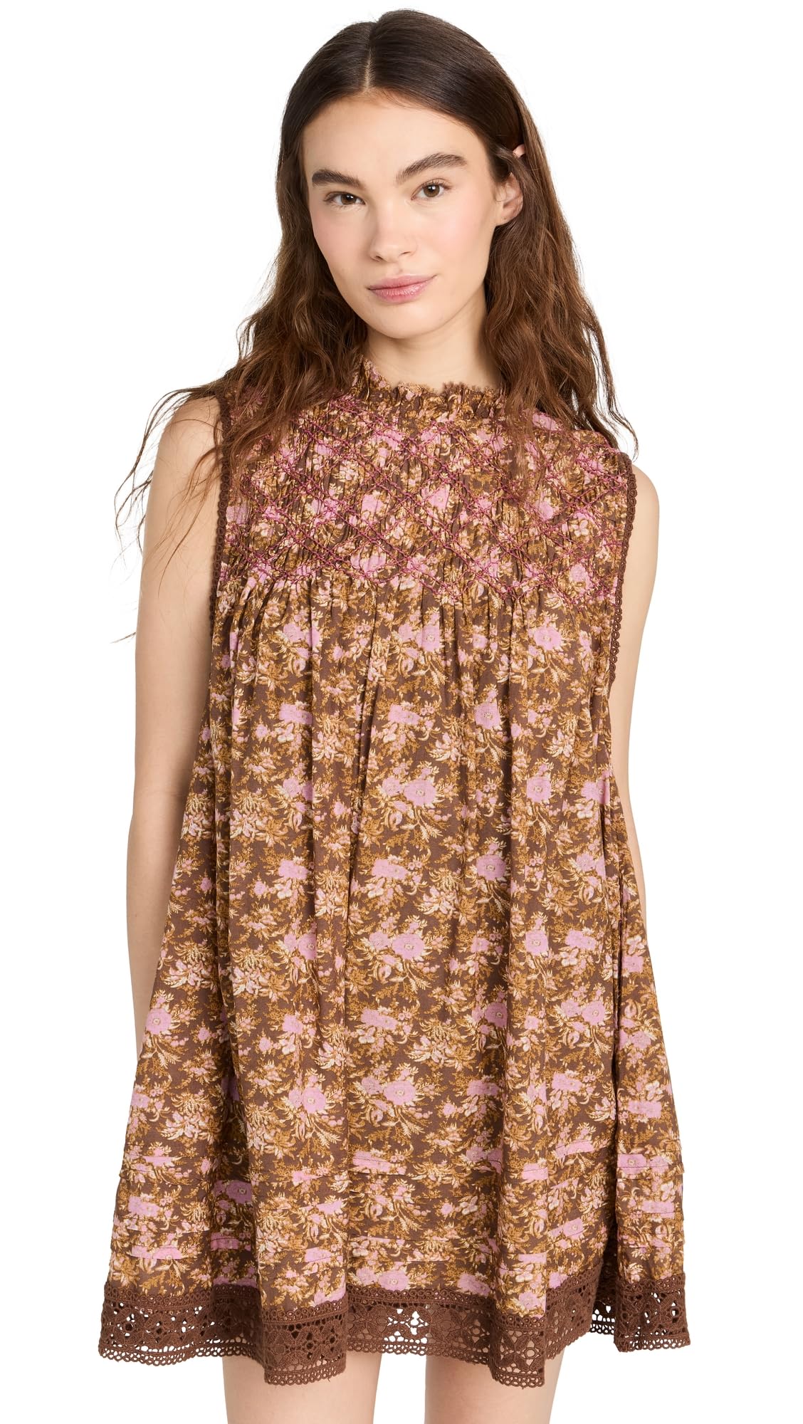 Free People Women's Shea Printed Mini Dress - Floral Boho Summer Dress for Beach, Vacation & Date Night