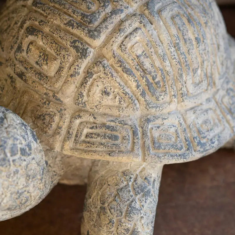 Faux Concrete Turtle Statue - Handmade Garden Decor for Outdoor & Indoor Use - Perfect for Patio, Yard, and Home Décor