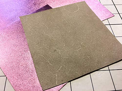 Genuine Rose Quartz Metallic Leather - Shiny Leather Material for Sewing, Crafting & Jewelry Making (10x10In/25x25cm) - Perfect for DIY Projects, Handmade Accessories & Home Decor