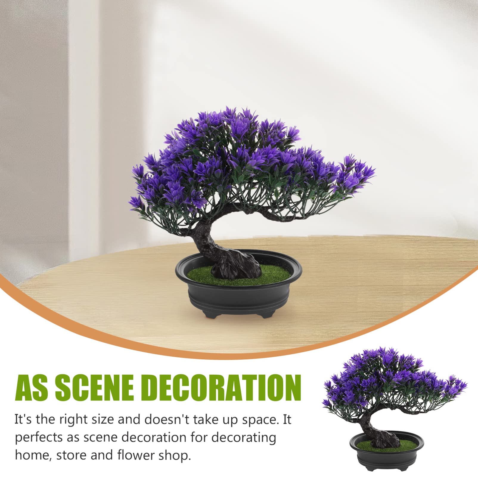 GANAZONO Artificial Bonsai Pine Tree - Lifelike Fake Mini Pine Bonsai for Home & Garden Decor - Perfect for Indoor Zen Decor, Office Desk, and Outdoor Patio Landscaping