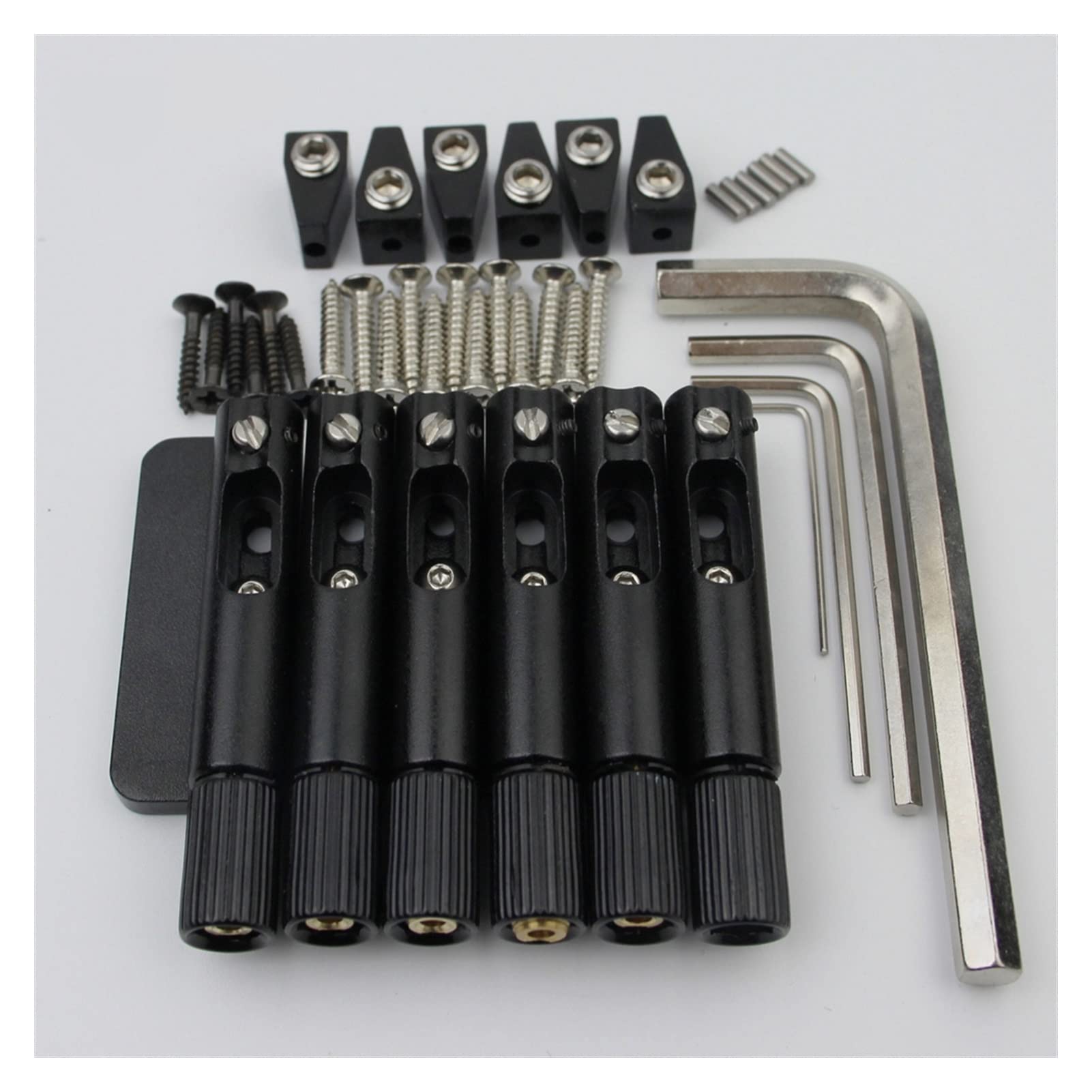 Single Fixed Brass Bridge for 6 String Electric Guitar | Headless Guitar Bridge Replacement | Perfect for DIY Guitar Repair & Upgrade