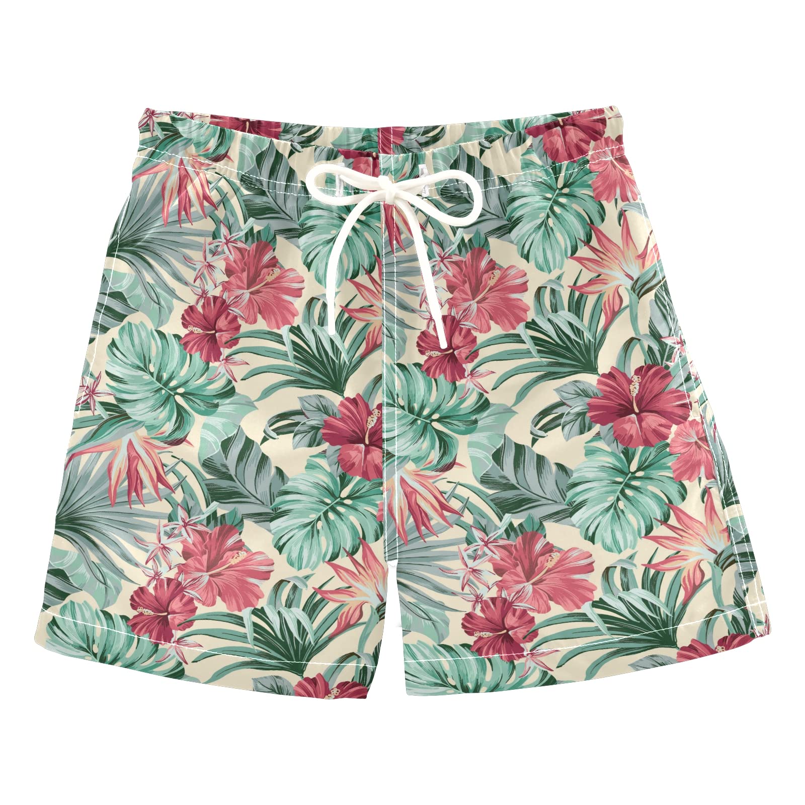 Tropical Palm Boys' Swim Trunks - Toddler Swimwear for Beach & Pool