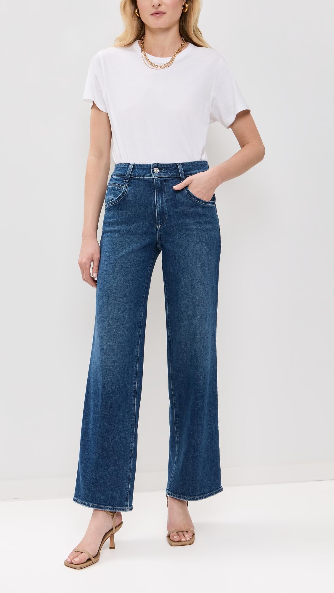 PAIGE Women's Sasha 32 High-Rise Skinny Jeans with Seam Detail Pockets - Stretch Denim for Work, Date Night & Everyday Wear