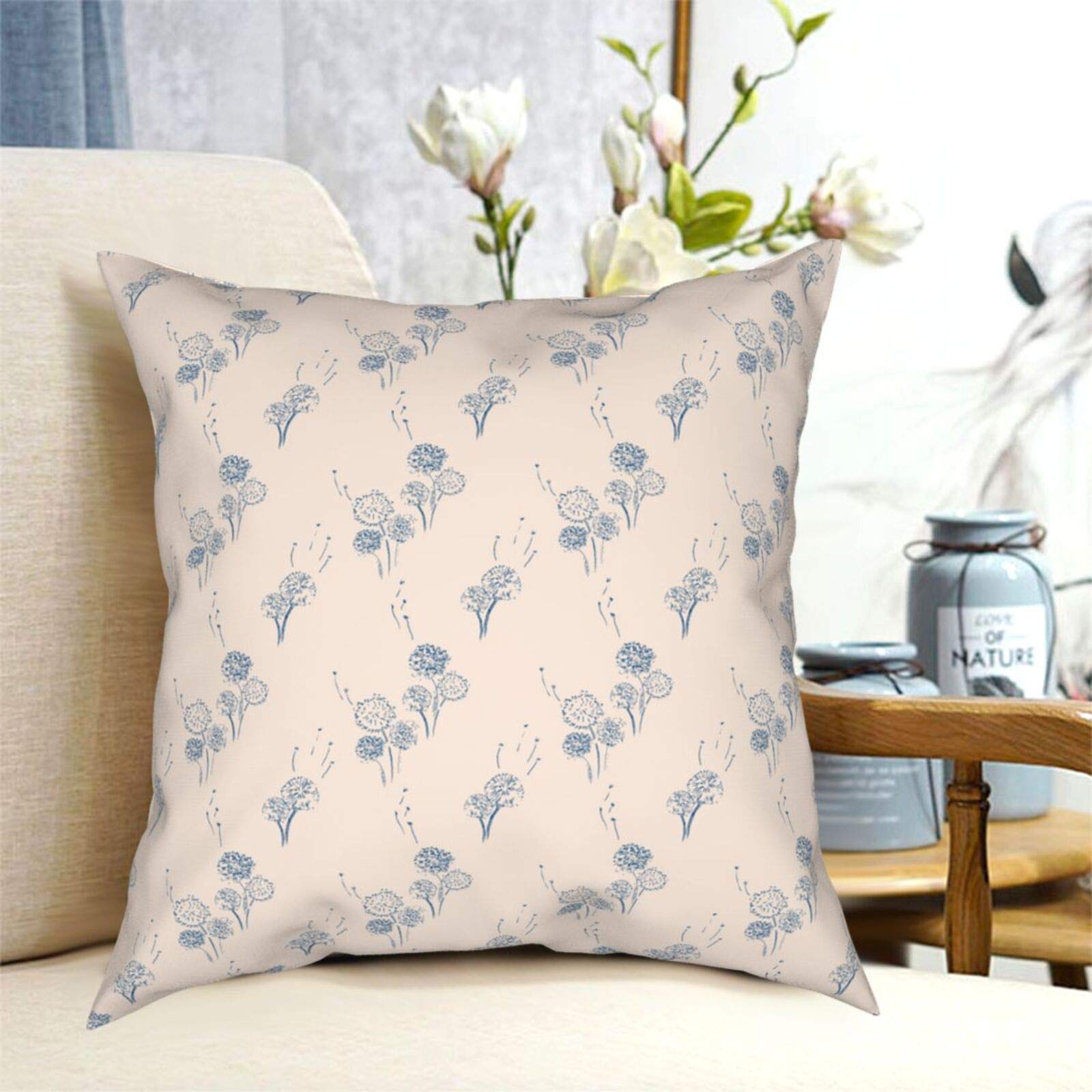 18x18 Inch Quiet Delight Morning Hush Pillow Covers - Modern Sofa Throw Pillow Covers for Couch, Bed & Car - Decorative Outdoor Pillow Cases - Perfect for Living Room, Patio & Travel Accessories