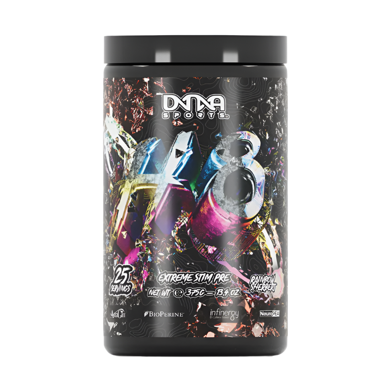 DNA Sports H8 375g Extreme Stim Pre Workout Powder - High Energy & Focus Booster for Intense Gym Sessions & Athletic Performance