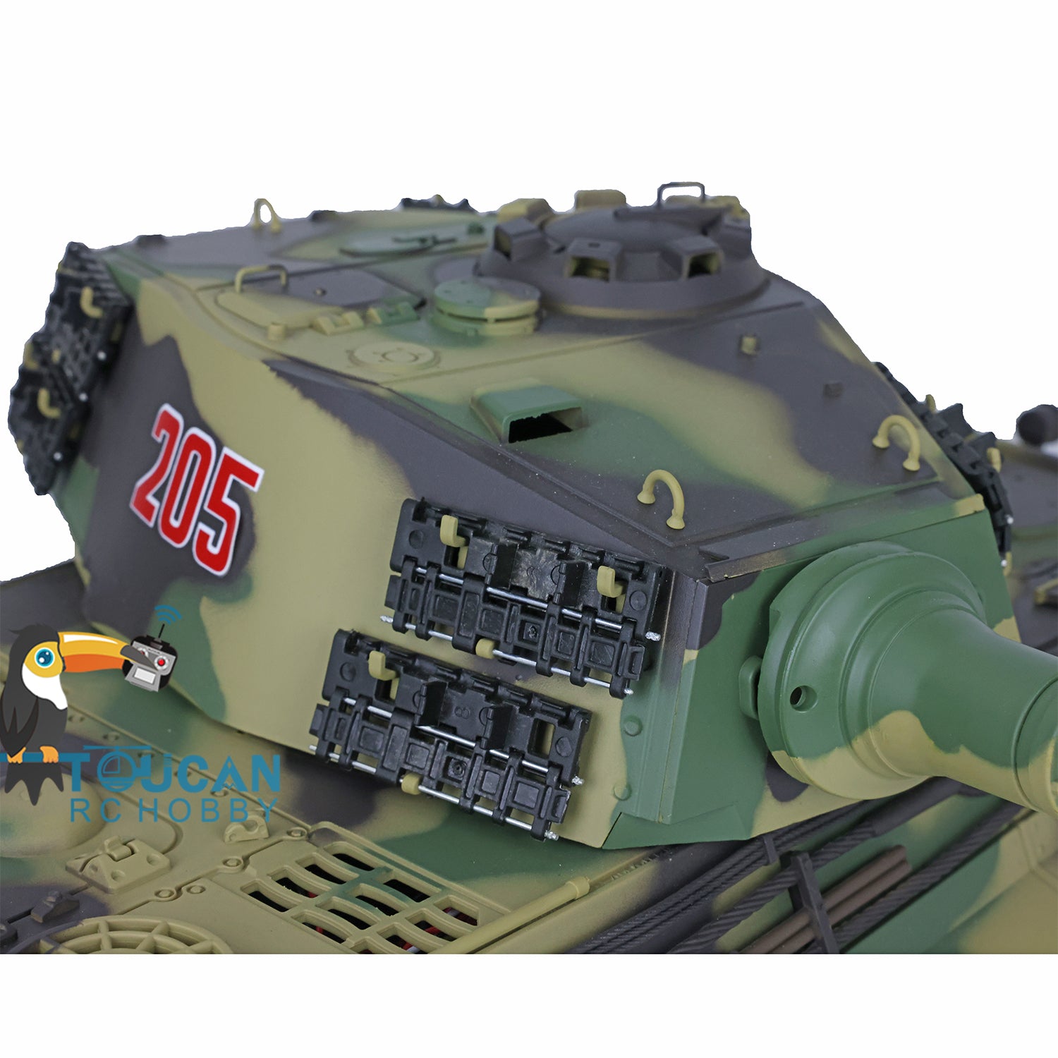 2.4Ghz Henglong 1:16 Scale German King Tiger RTR RC Tank - 3888A Model with Metal Tracks, 340° Rotating Turret & Steel Gearbox | US Stock | Battle Simulation & Collectible Display