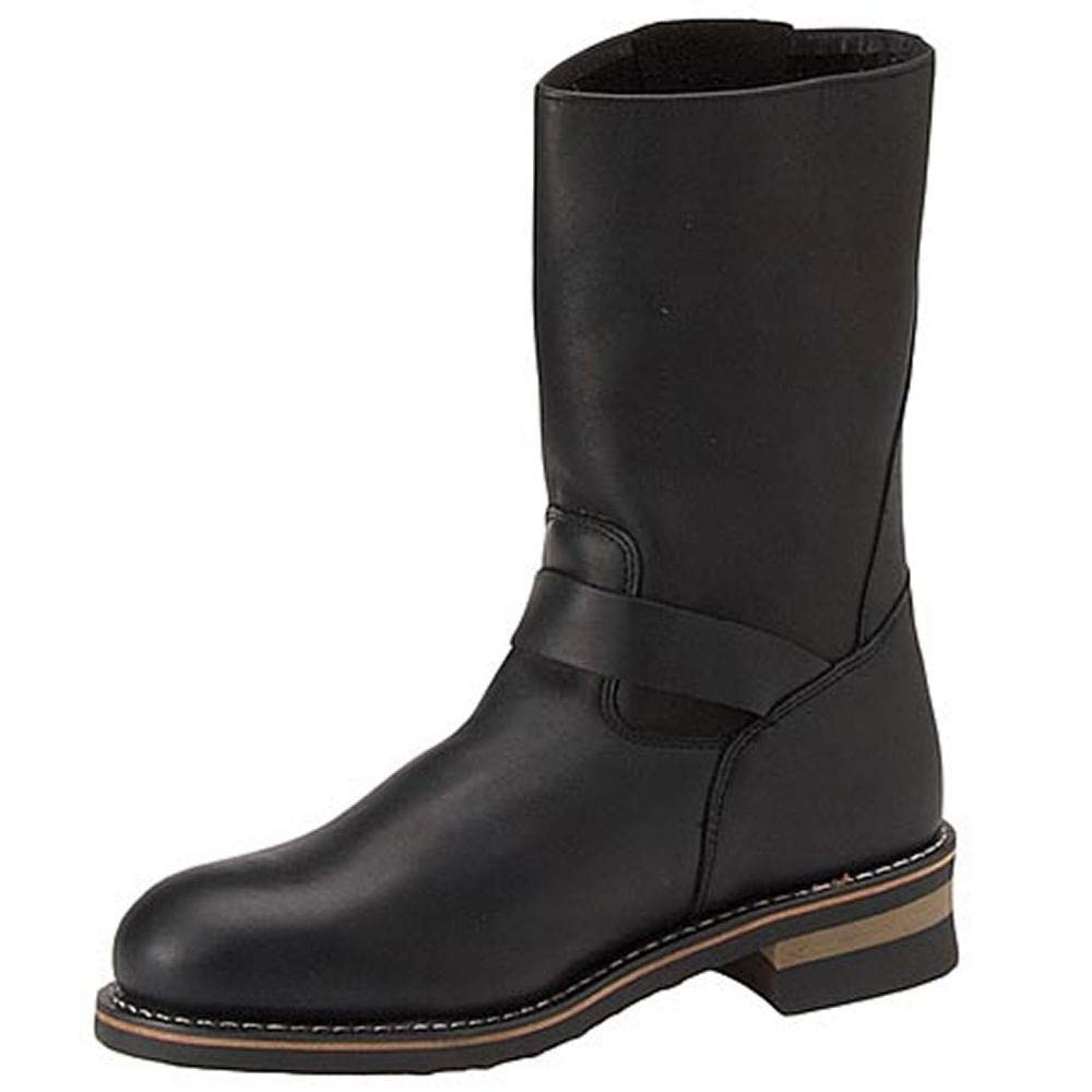 Men's Oil Resistant Wellington Work Boots - Durable Leather Safety Footwear for Construction, Farming & Outdoor Work
