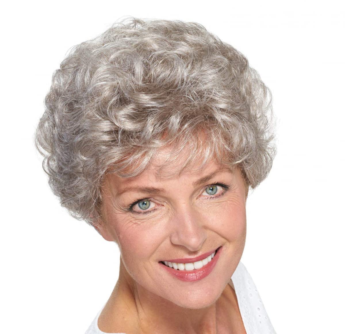 Fluffy Short Curly Wigs for Women - Natural Daily & Queen Costume Cosplay Wig - Perfect for Middle-Aged Women & Girls - Great for Parties, Halloween, Cosplay & Everyday Wear