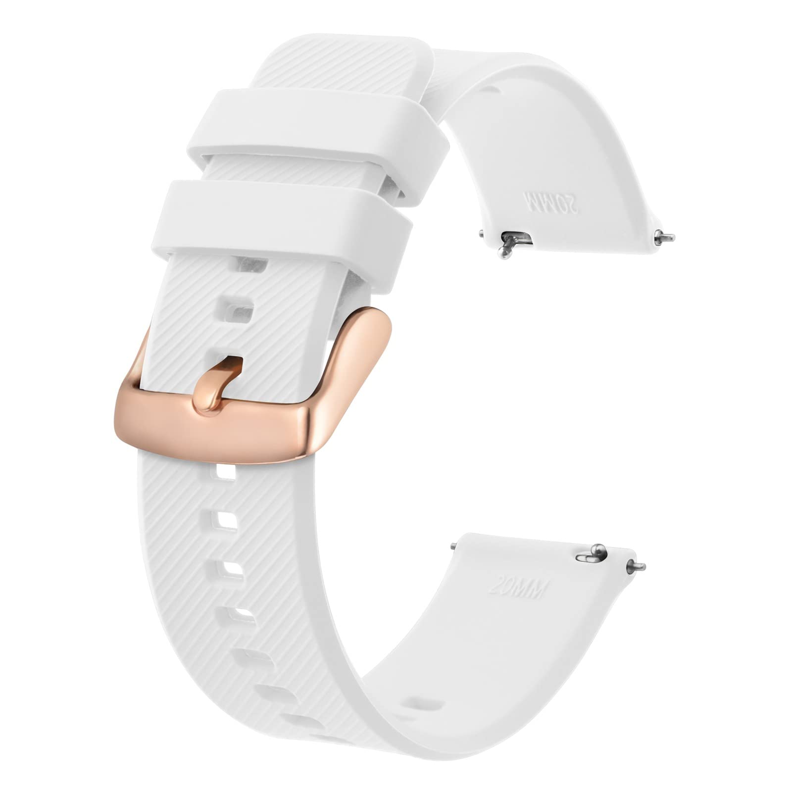 BISONSTRAP Quick Release Silicone Watch Band - 18mm 19mm 20mm 21mm 22mm Durable Waterproof Strap for Men & Women - Perfect for Sports, Fitness & Everyday Wear
