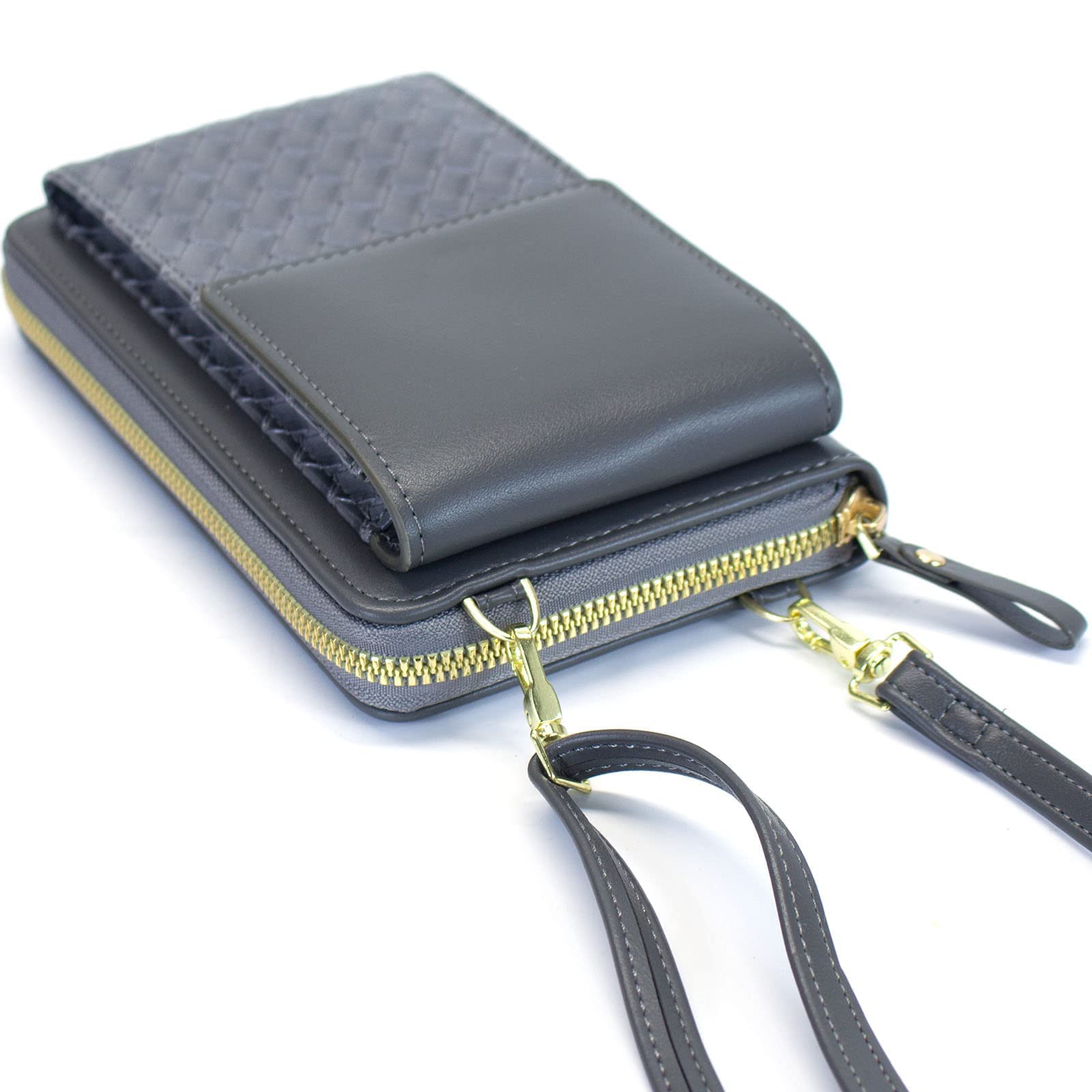 Women's Small Crossbody Bag - Woven Leather Phone Purse with Card Slots & Zip Wallet | Casual Daypack Satchel Handbag for Everyday Use, Travel & Shopping