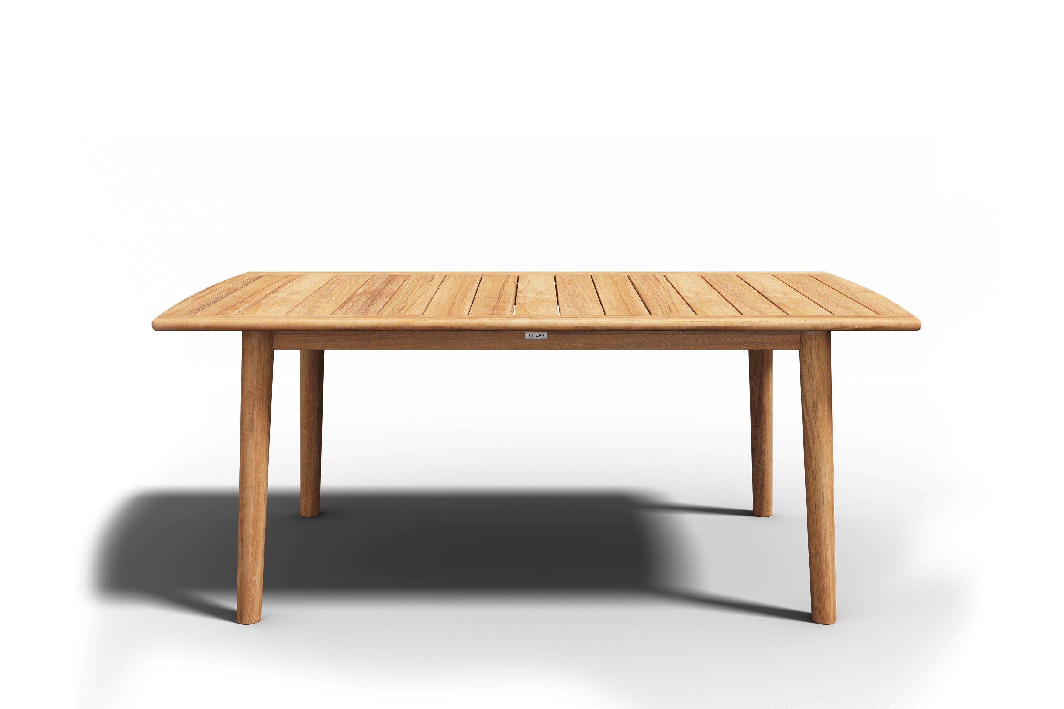 Premium Riva Rectangular Teak Outdoor Dining Table - Weather-Resistant Solid Teak Wood Patio Table for Garden, Backyard, Poolside & Outdoor Entertaining