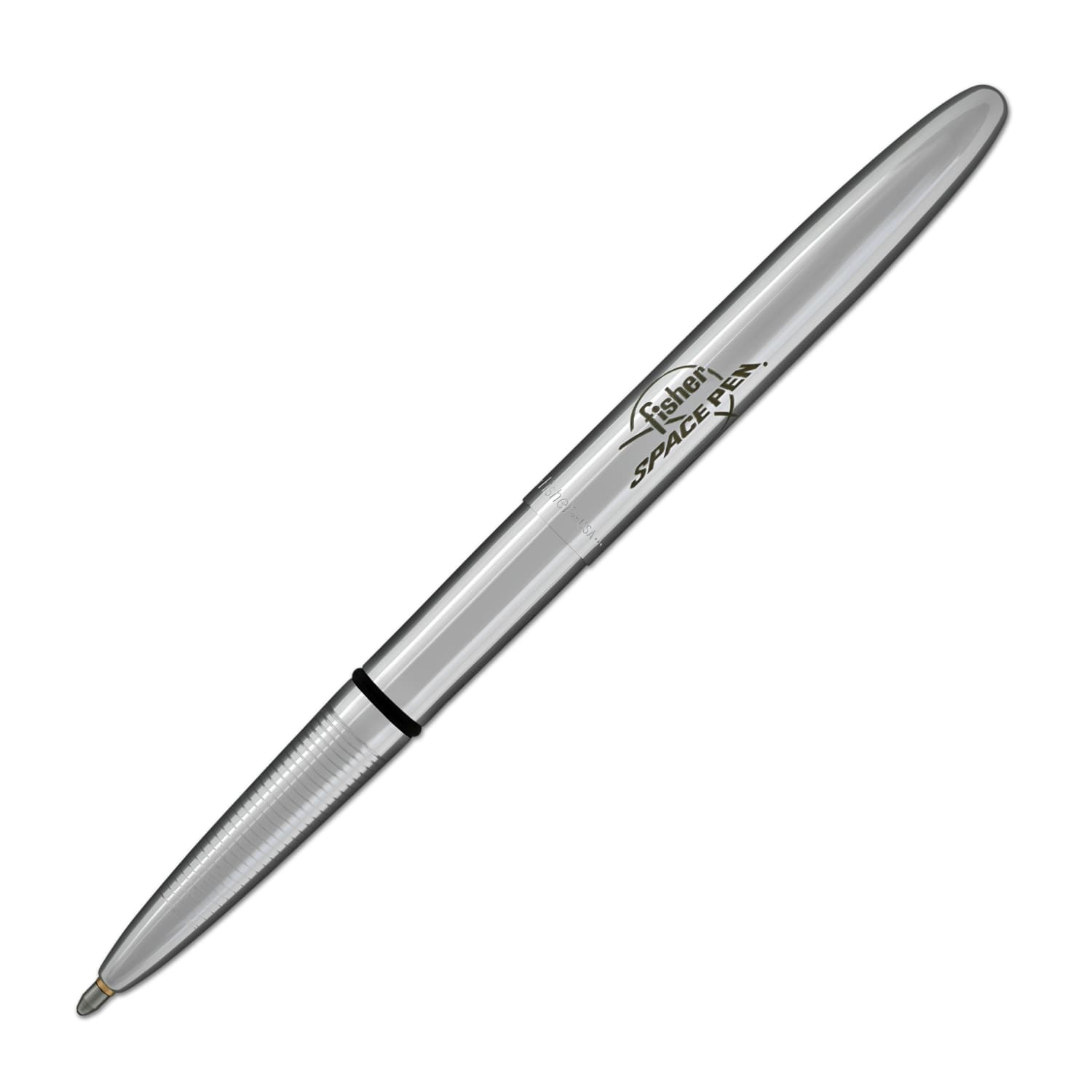 Fisher Space Pen Bullet Ballpoint Pen - Chrome Finish with Logo - Compact & Refillable for Everyday Carry, Travel, and Outdoor Adventures