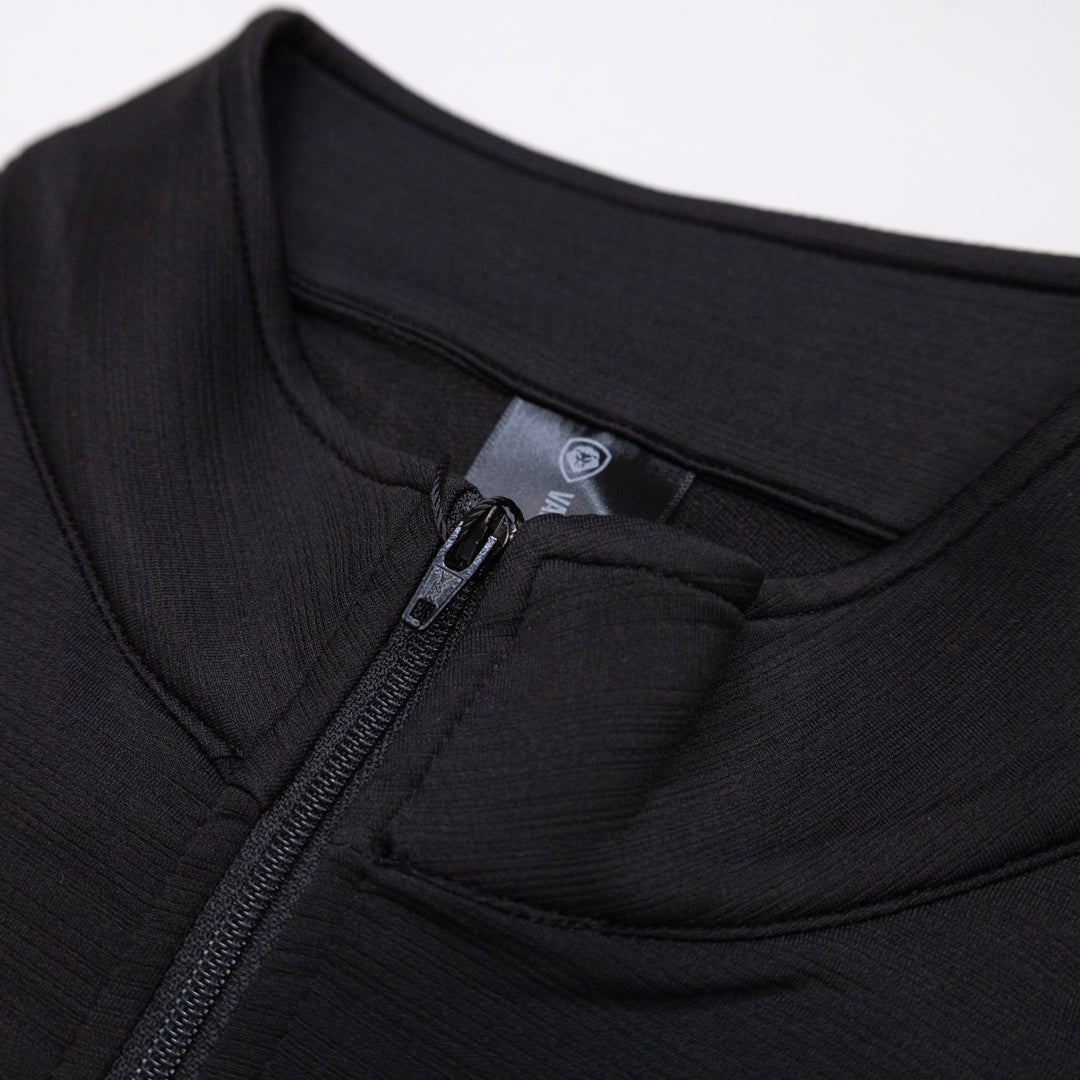 Lion Shield Future Looks Bright Black Performance 1/4 Zip Pullover - Lightweight Athletic Quarter Zip Shirt for Running, Golf & Outdoor Activities