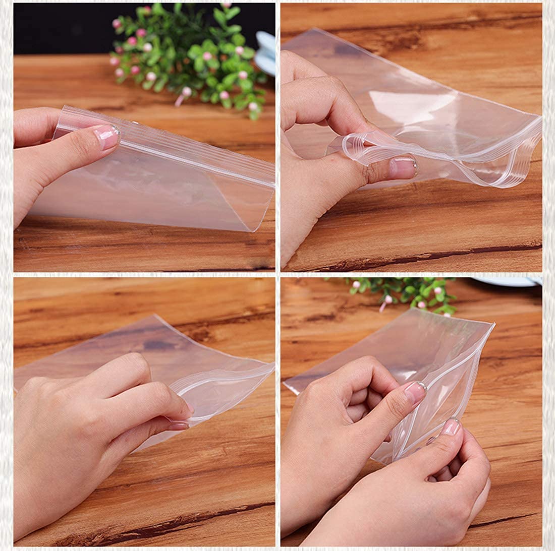 1000 Pack 4x10 Inches Clear Reclosable Zipper Bags - 2 Mil Thick Waterproof Plastic Storage Bags for Jewelry, Crafts & Industrial Use | Durable Zipper Closure for Organizing Small Items