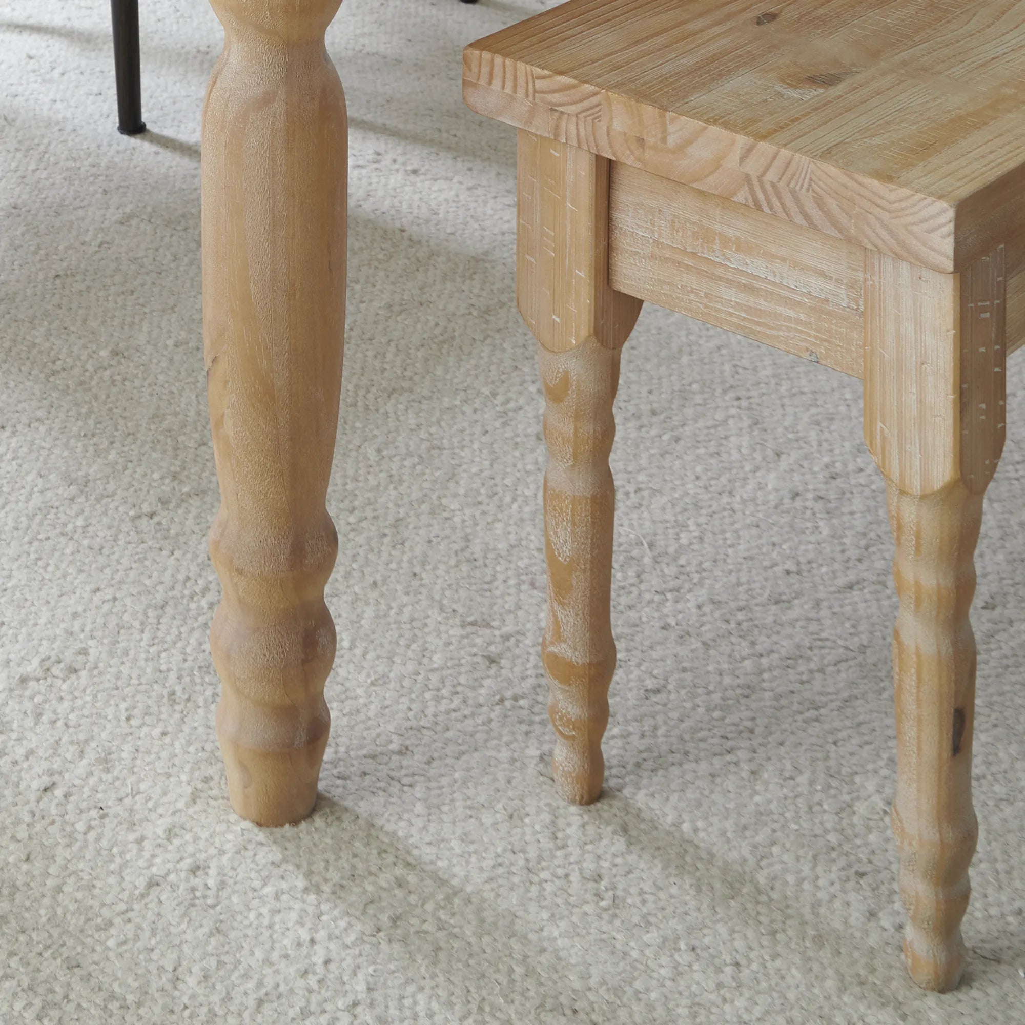 Valerie Solid Wood Bench - Rustic Entryway, Dining, or Bedroom Seating - Handcrafted Wooden Bench for Home Decor