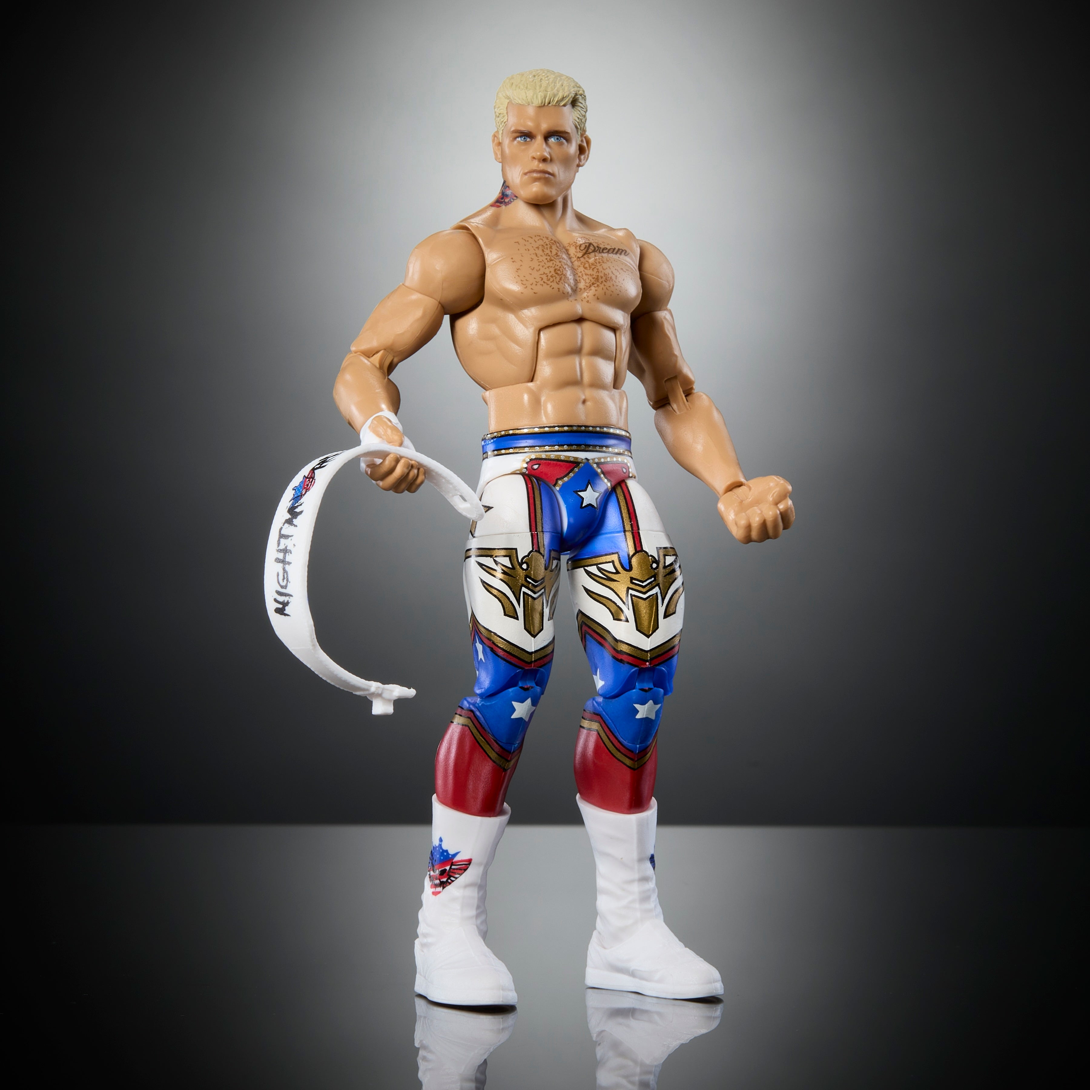 WWE Royal Rumble Elite Collection Cody Rhodes Action Figure with Great Khali BAF - Perfect for Wrestling Fans, Collectors, and Display