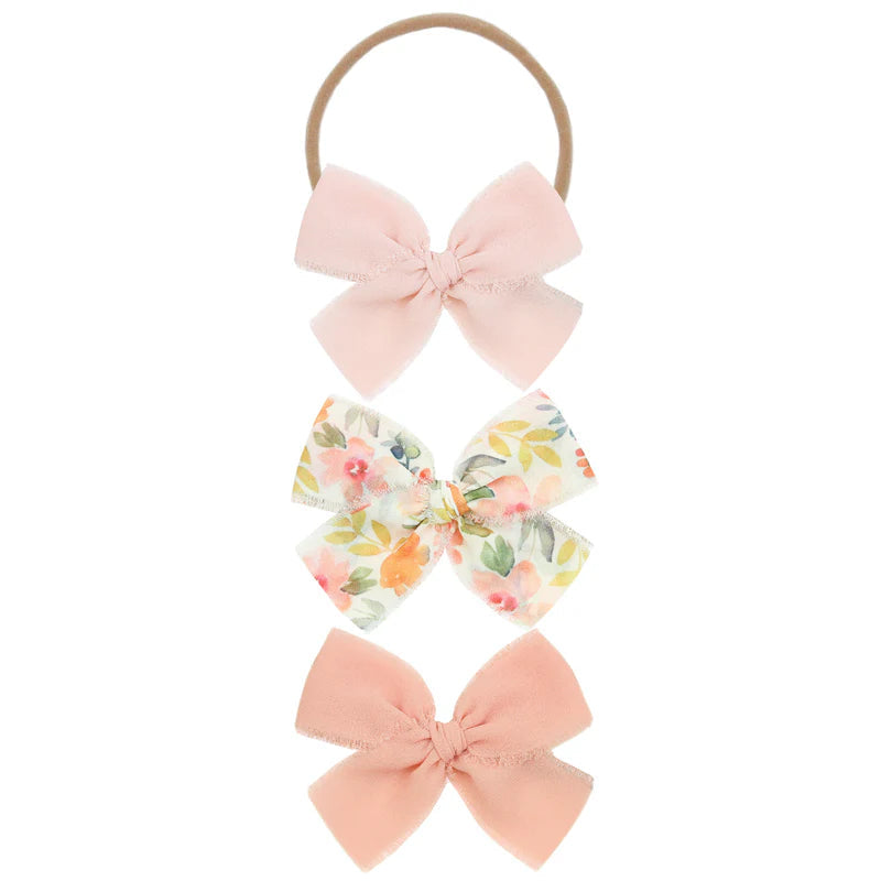 3 Pack Chiffon Headband Bows - Soft & Elegant Hair Accessories for Women & Girls - Perfect for Weddings, Parties & Everyday Wear