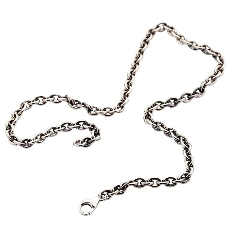 6mm Oval Cable Chain 925 Sterling Silver Necklace for Women - Dainty Layering Jewelry, Everyday Wear & Gift Giving