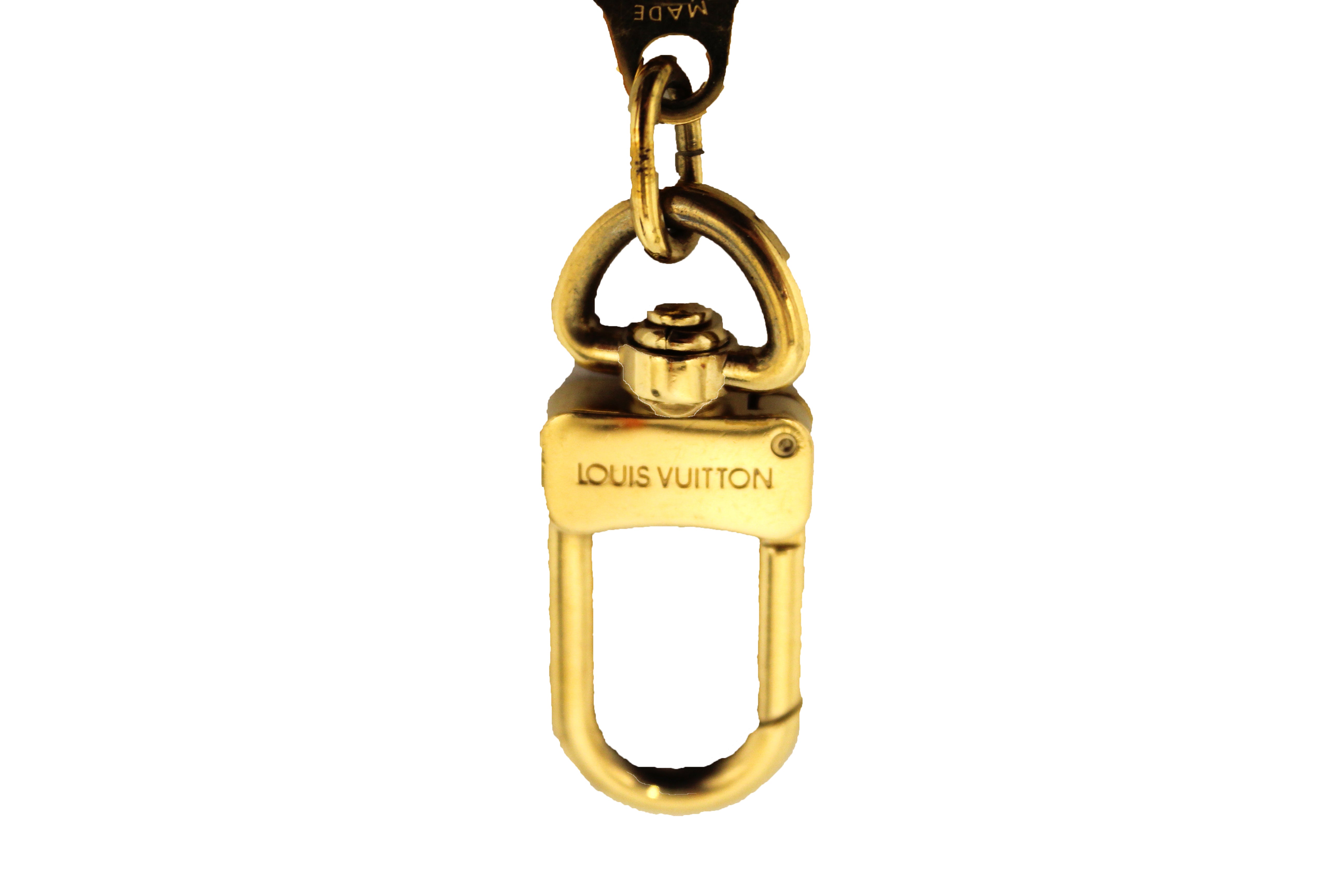 Authentic Louis Vuitton Gold Tone Key Holder & Strap Extender - Luxury Keychain Organizer for Purse, Bag & Travel Accessories (Perfect for Women's Handbags & Everyday Carry)